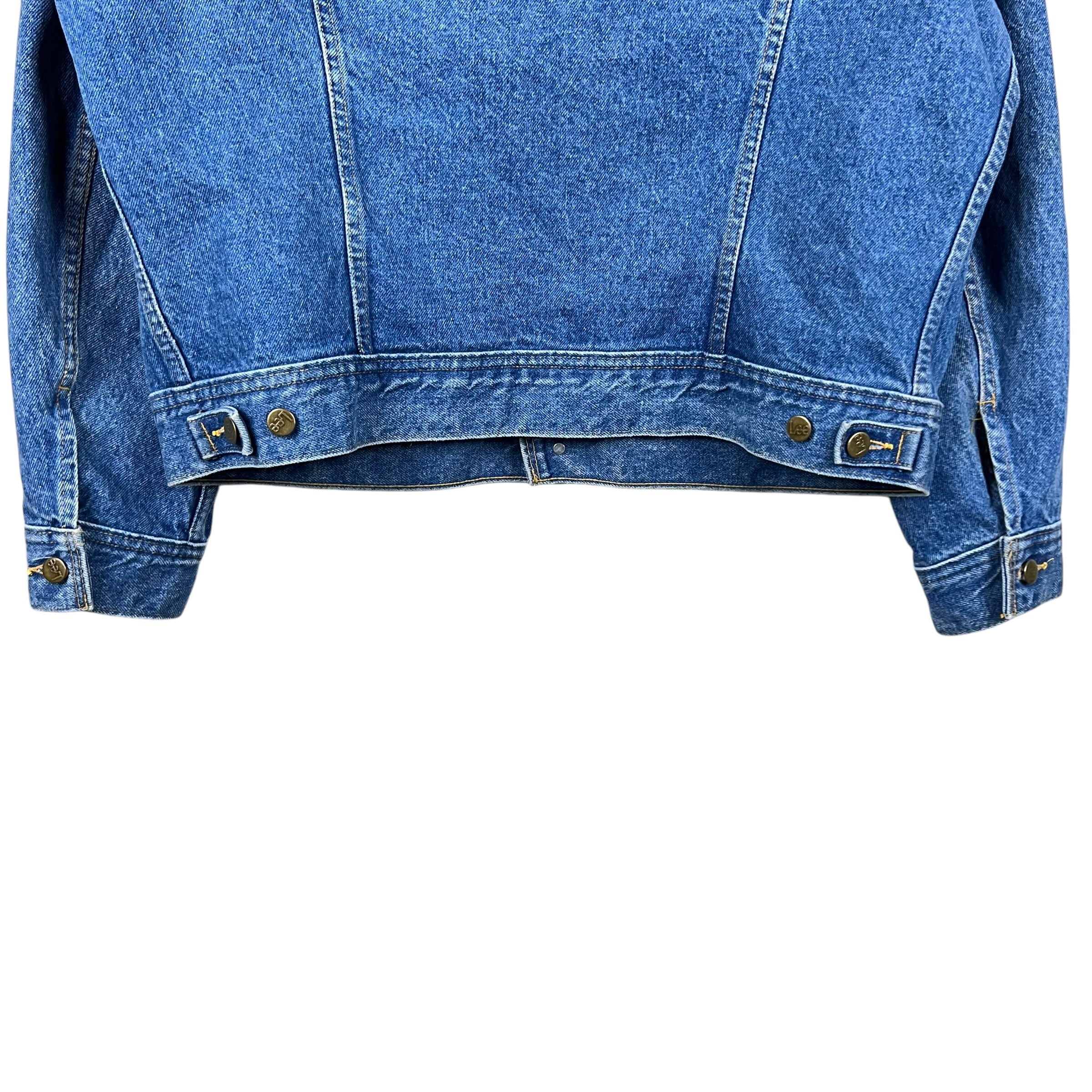 Vintage Lee Trucker Button Up Denim Jacket Medium Wash Blue