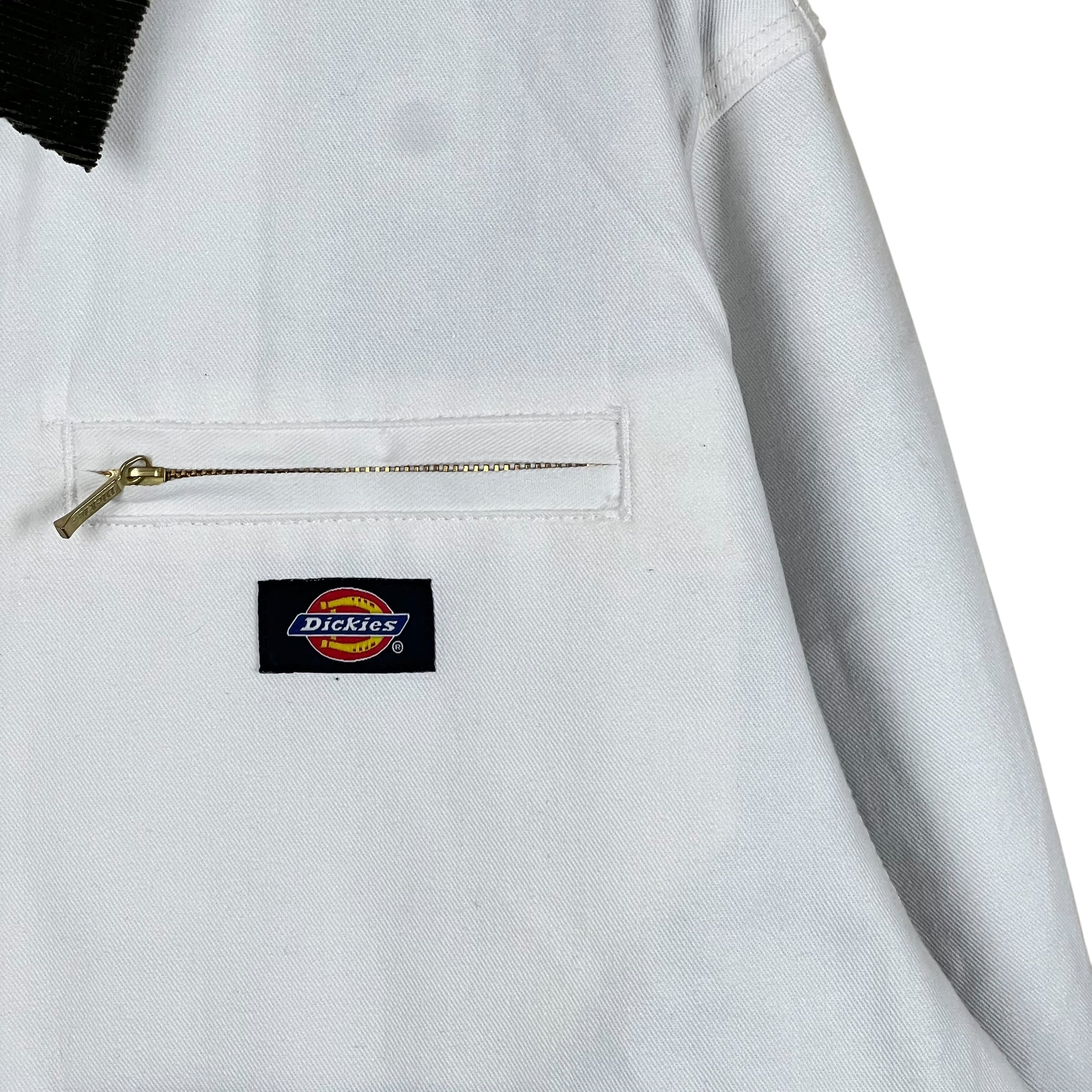 Vintage Dickies Painters Flannel Lined Jacket White