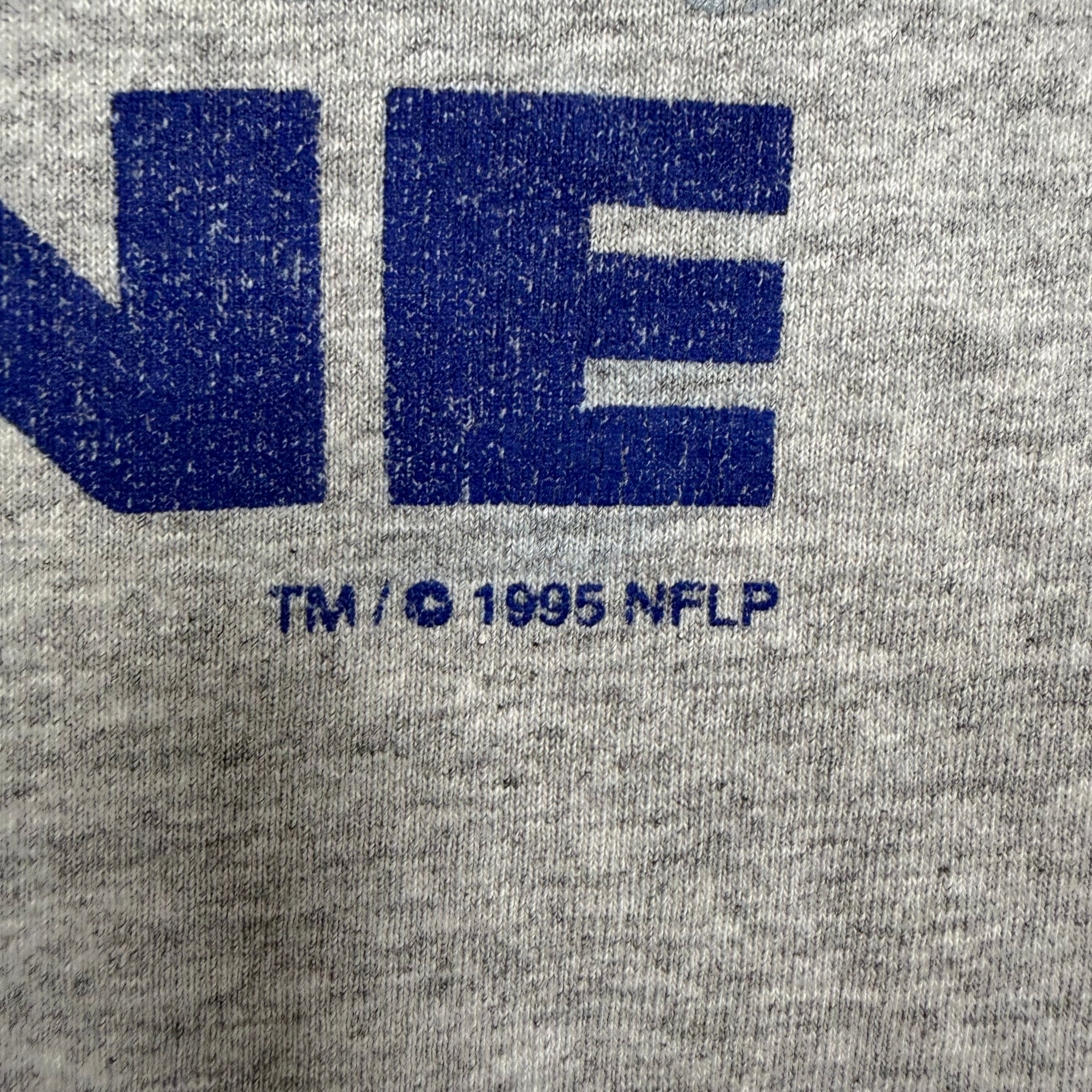1995 Russell Athletics NFL Indianapolis Colts Arch Logo Tee Grey