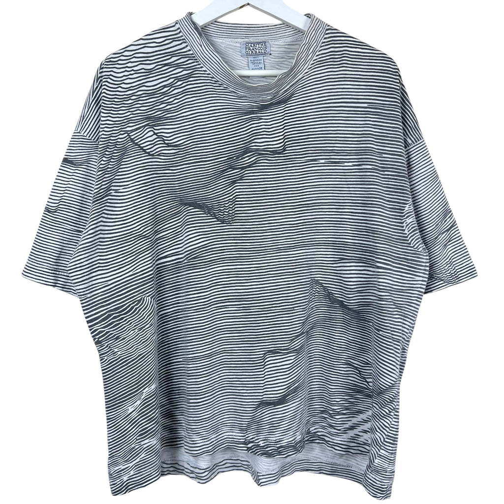 Vintage Marithé Francois Girbaud Abstract Faces Art Tee White