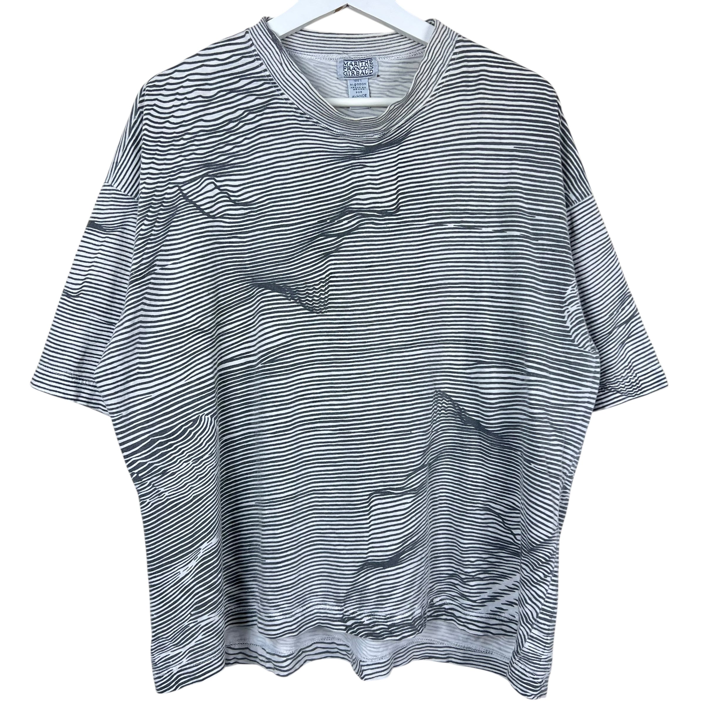 Vintage Marithé Francois Girbaud Abstract Faces Art Tee White