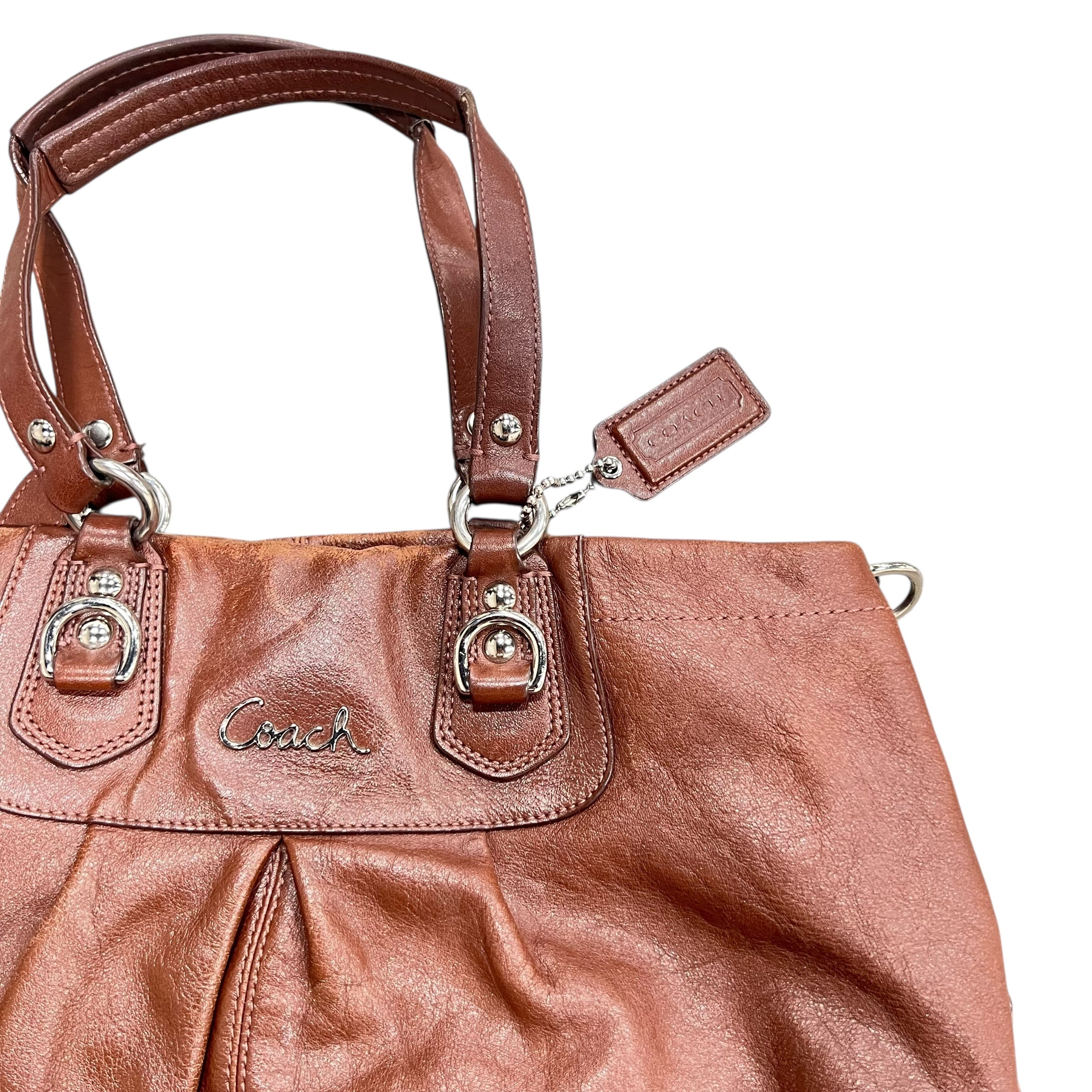 Coach Ashley Leather Bag Brown