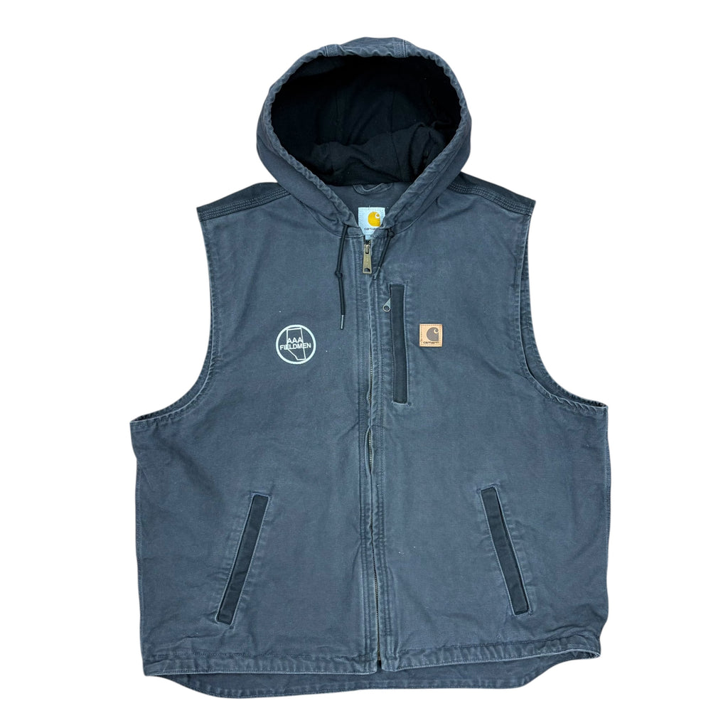 Vintage Carhartt Hooded Vest Stone Grey