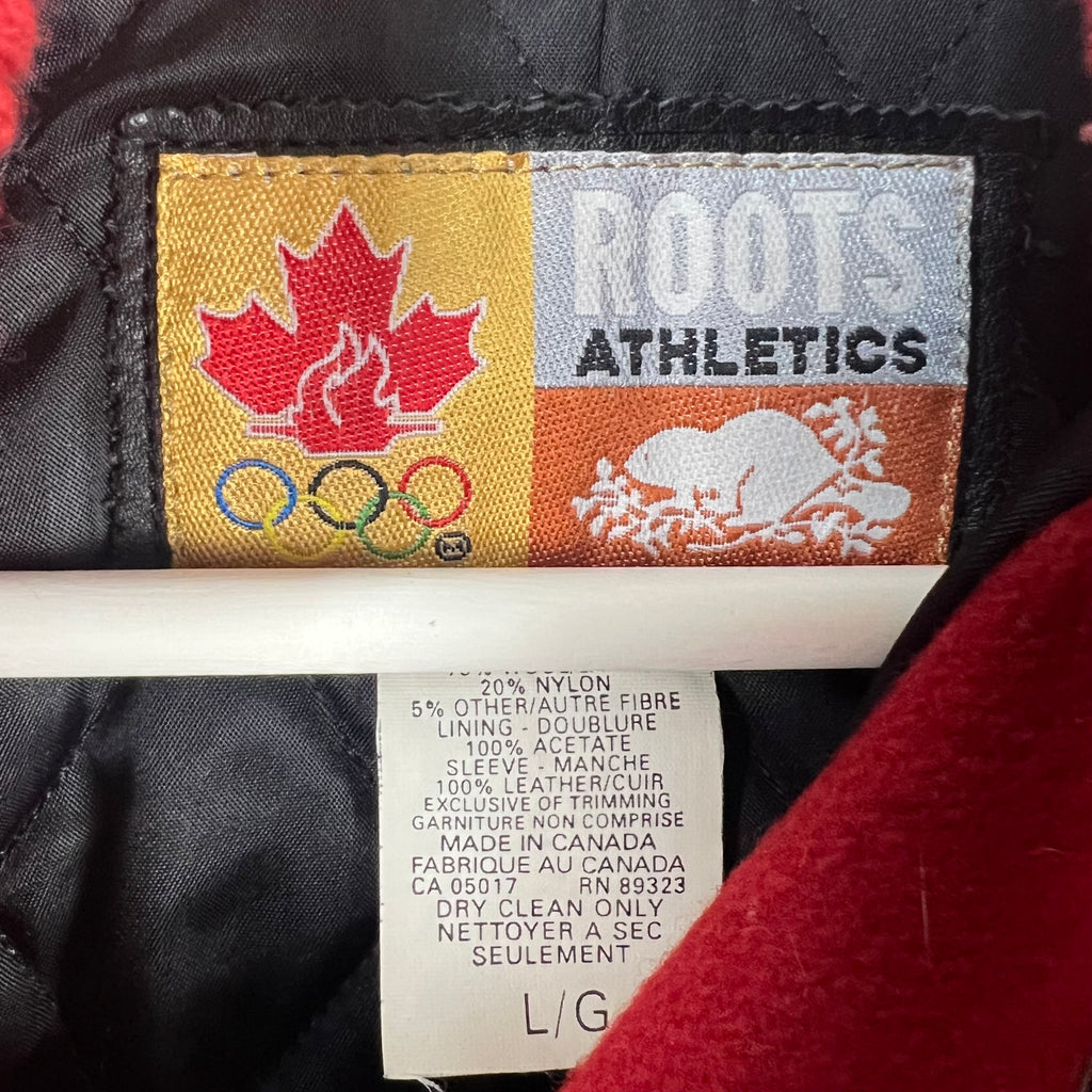 Vintage Roots Athletics Kids Olympics Leather Jacket