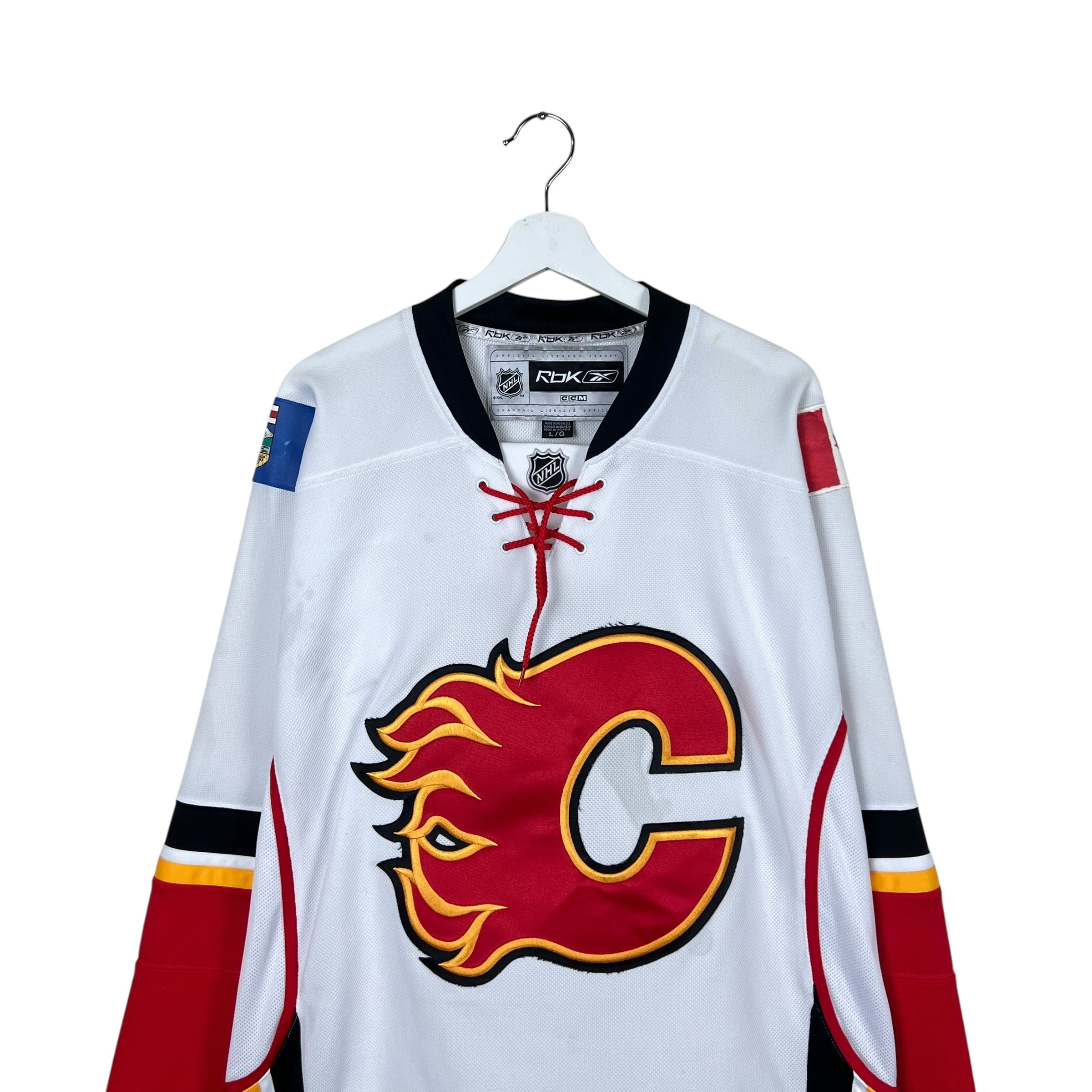 Vintage Reebok NHL Calgary Flames Blank Home Jersey