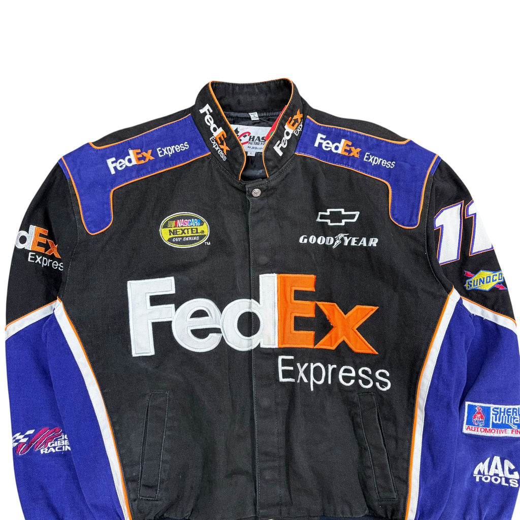 Vintage Jeff Hamilton Chase Authentics NASCAR Denny Hamlin FedEx Racing Jacket