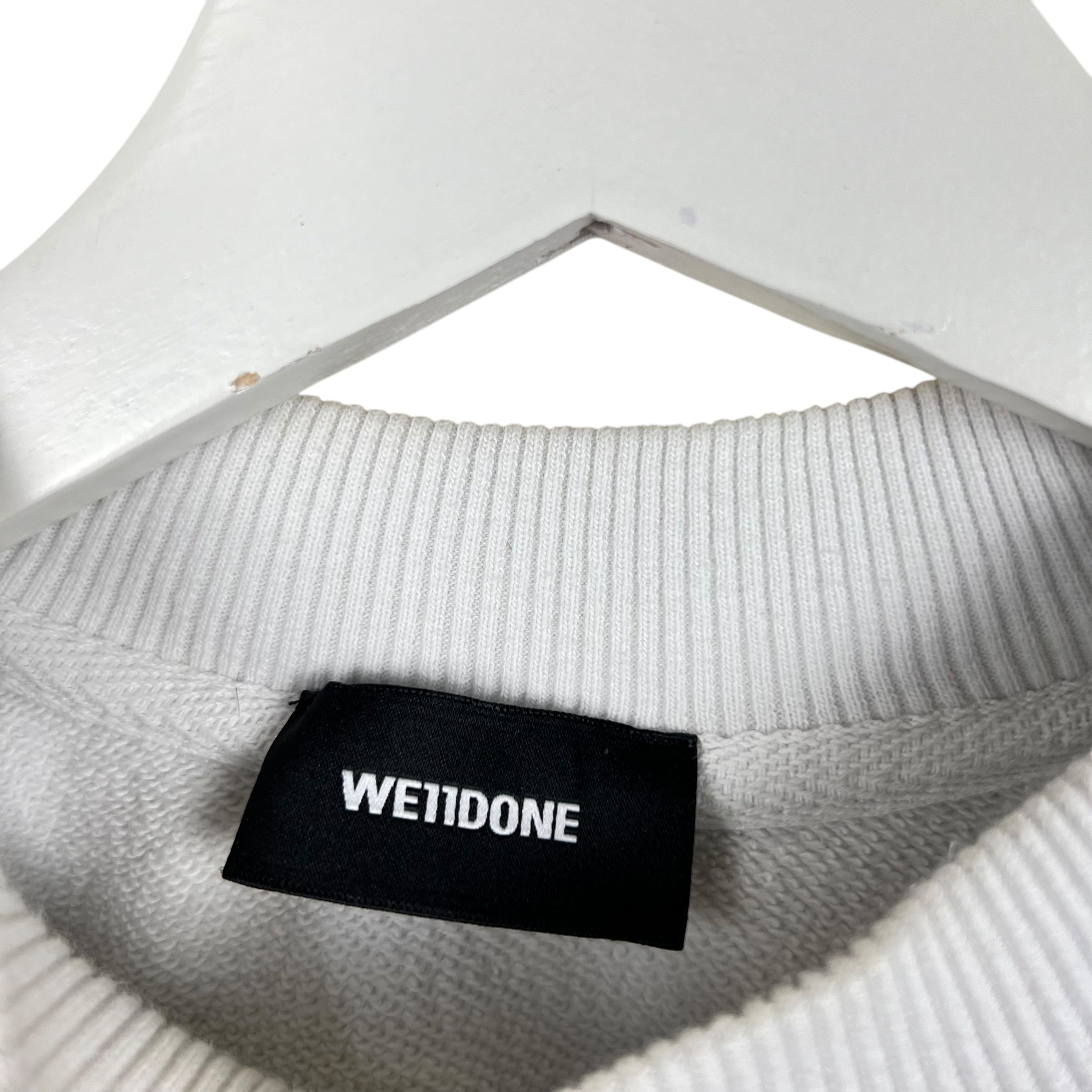 We11done Graffiti Patch Crewneck White