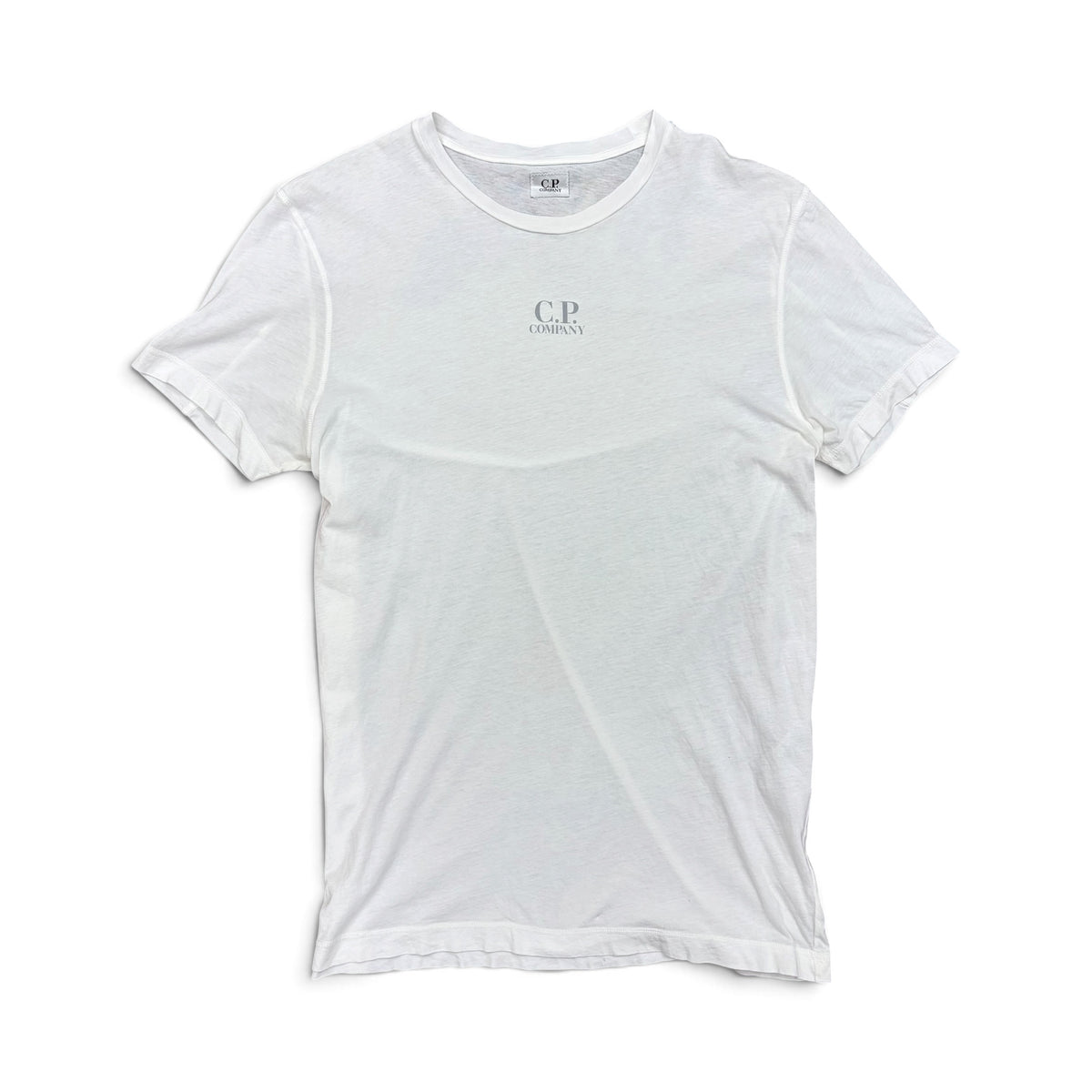 C.P. Company Logo Print Tee White