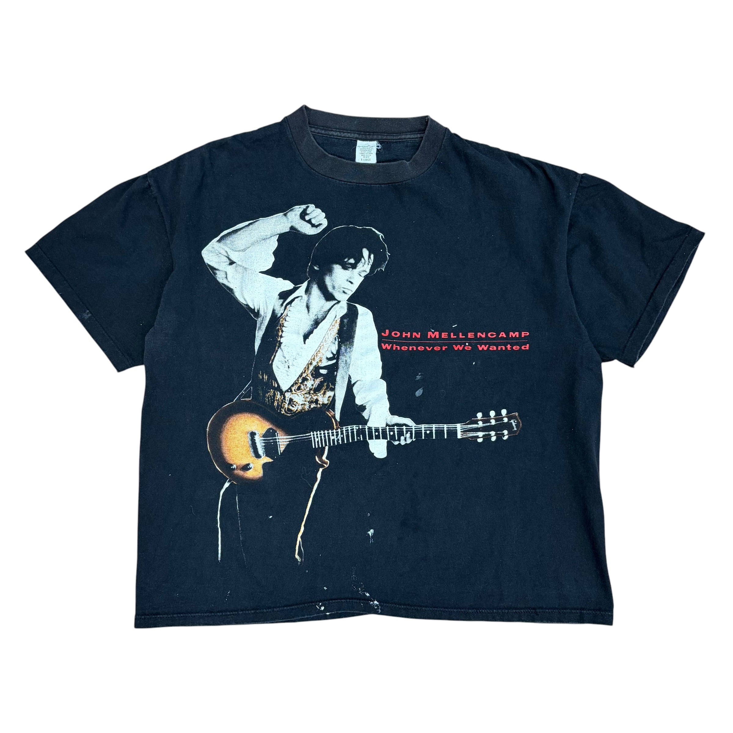 Vintage 1992 John Cougar Mellencamp Music Tour Tee Black