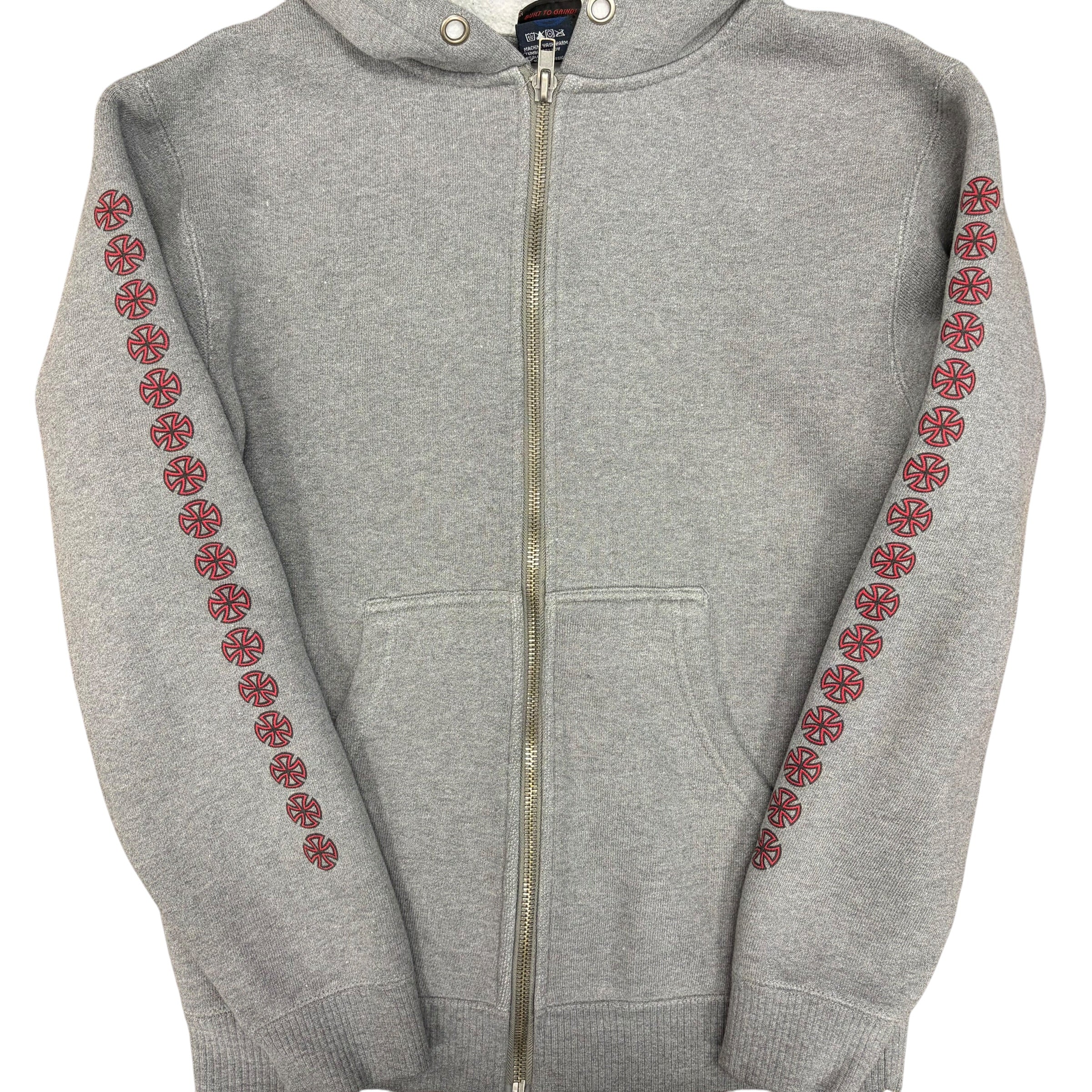 Vintage Independent Full Zip Hoodie Grey