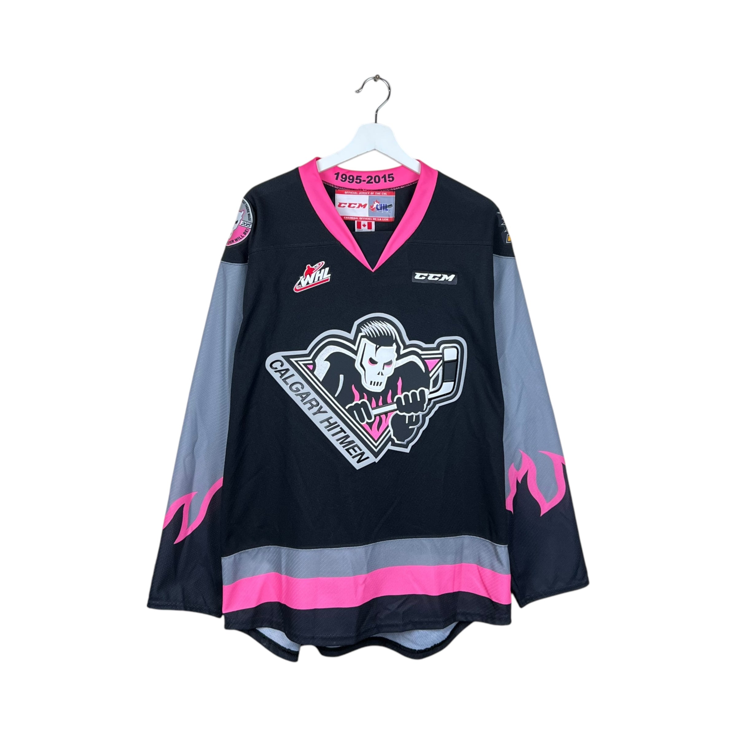 Vintage CCM CHL Calgary Hitmen 20th Anniversary Edition Jersey Black