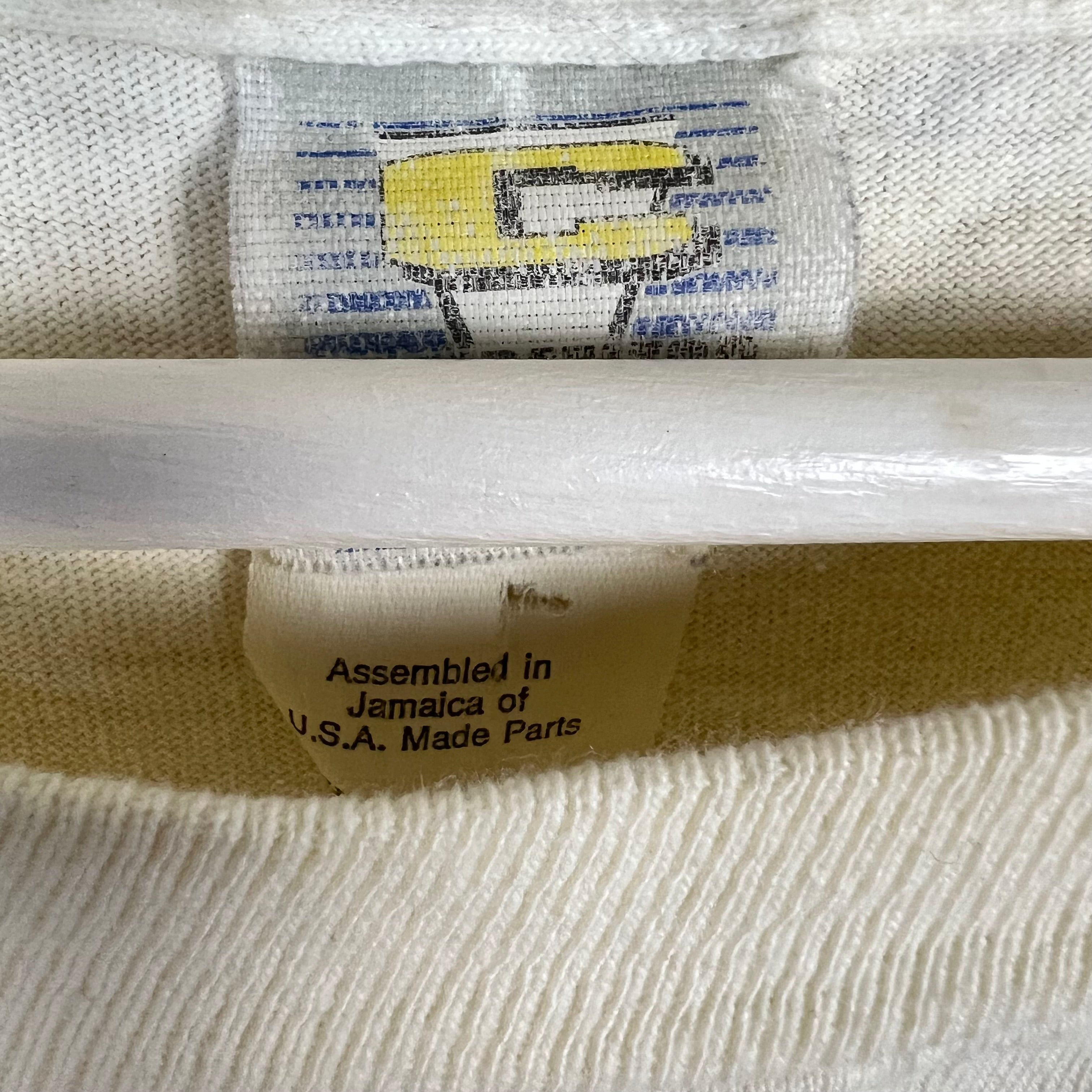 1993 Competitor NHL Mighty Ducks Logo Tee Cream White