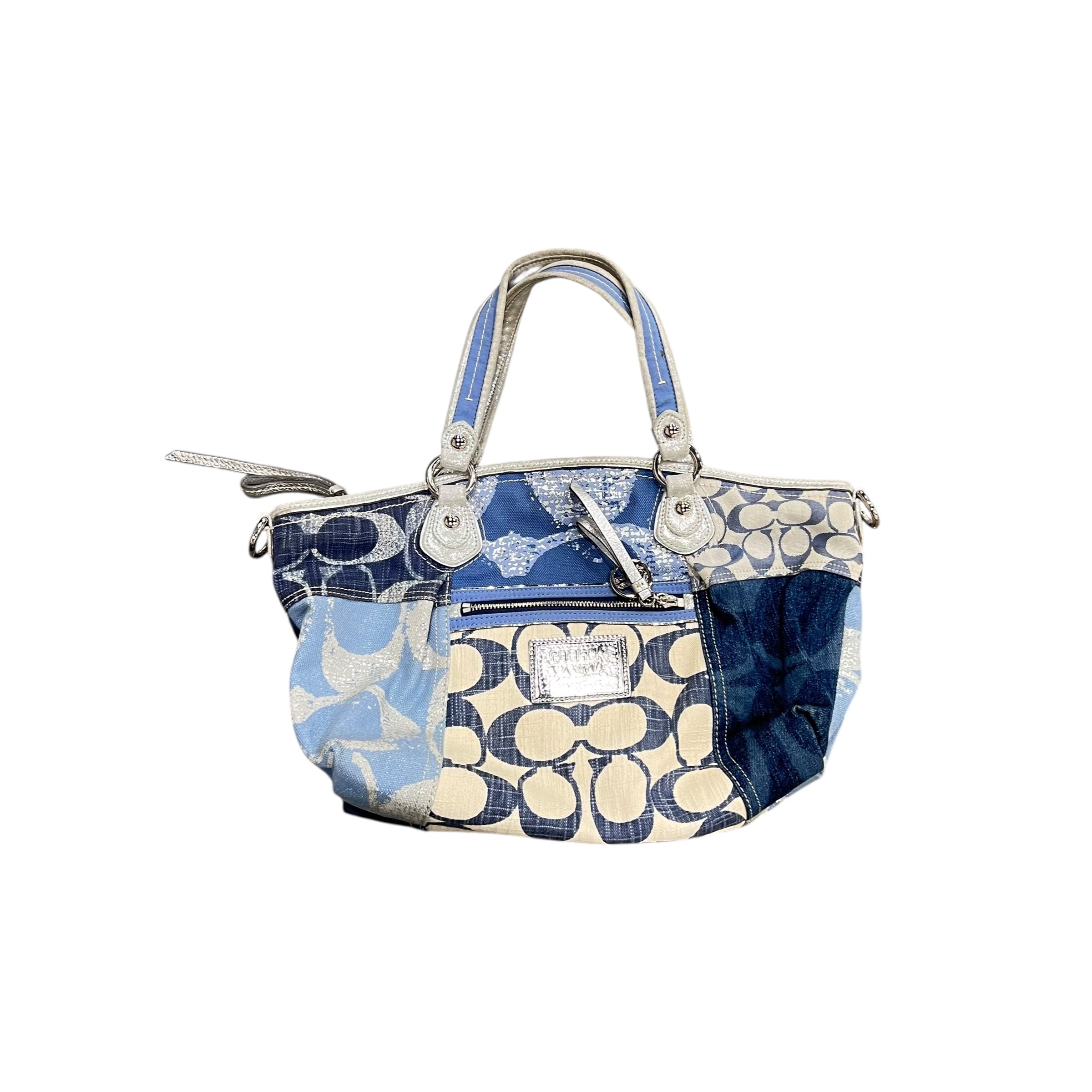 Coach Poppy Rocker Denim Patchwork Bag