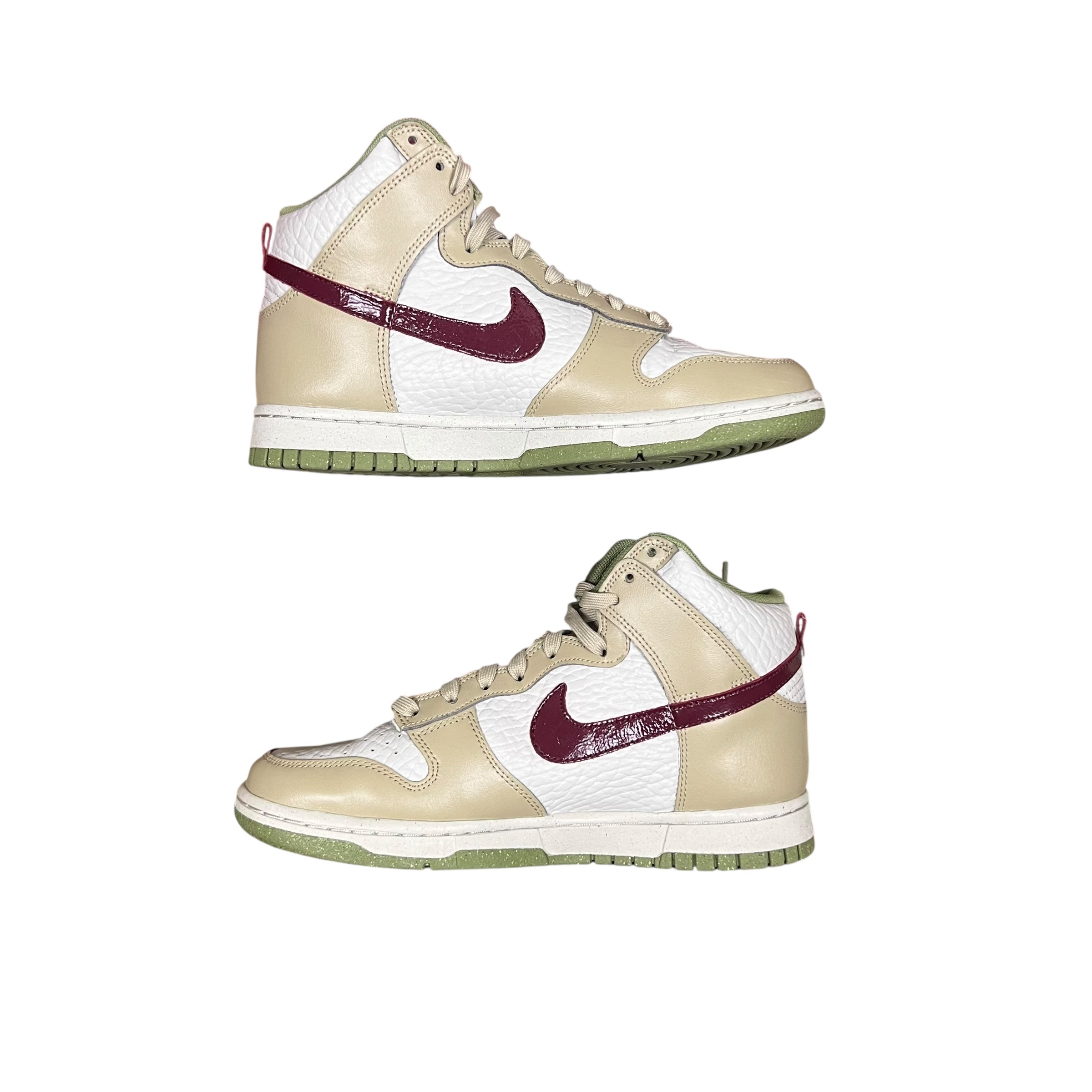 Nike Dunk High Tumbled Tan White Brown (W)