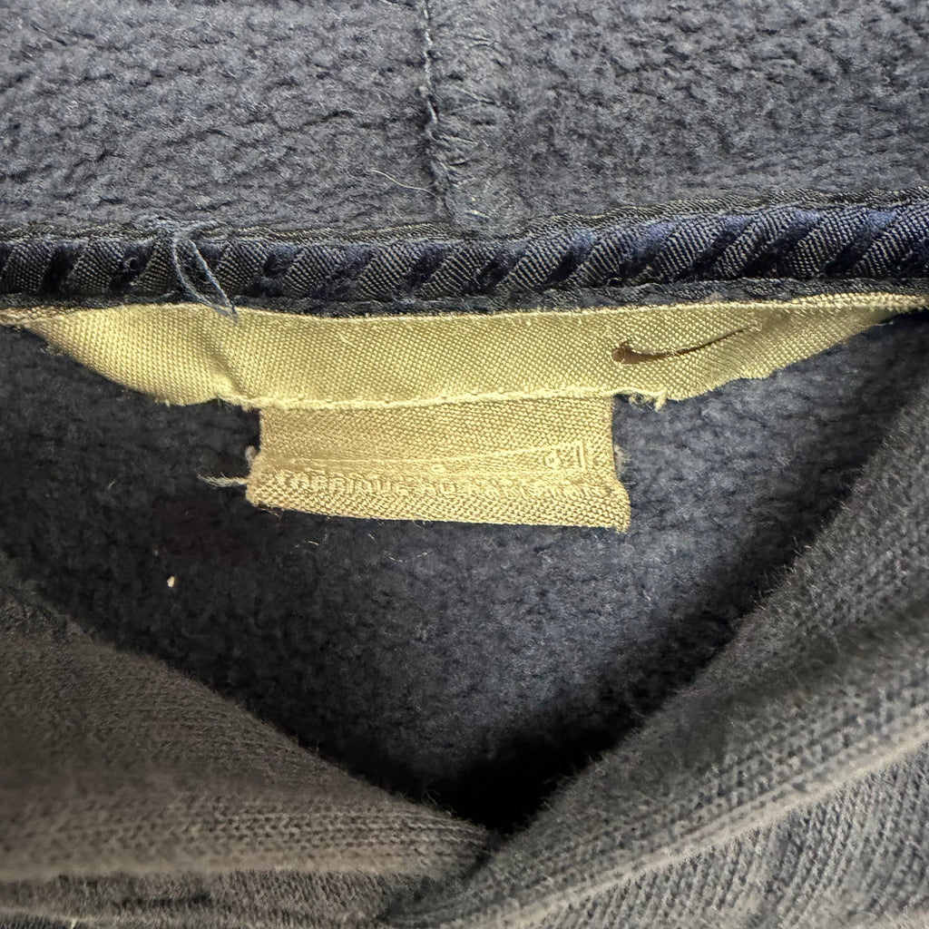 Vintage Y2K Nike Big Middle Swoosh Hoodie Navy/Gold