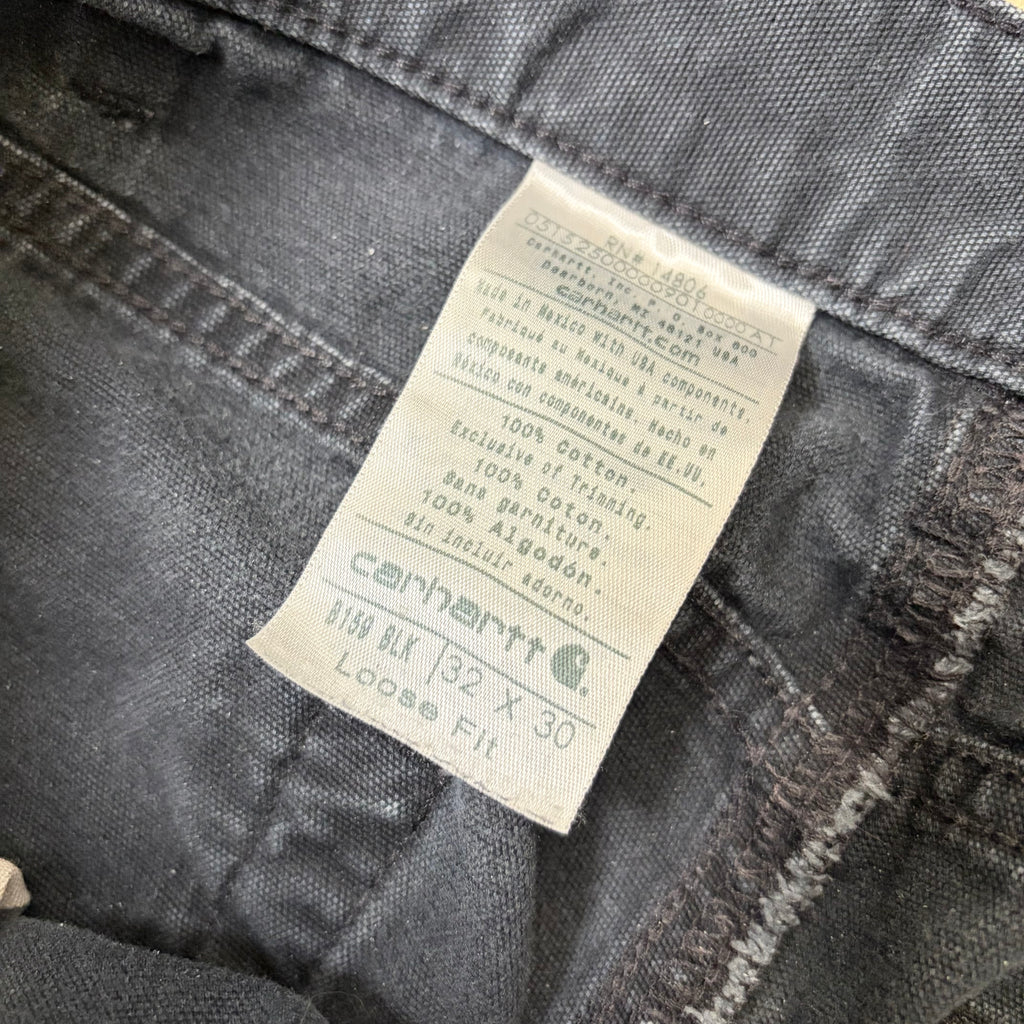Vintage Carhartt Loose Fit Carpenter Pants Faded Black