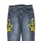 Y2K Ed Hardy Women’s Eagle/Snake Embroidered Jeans Dark Wash