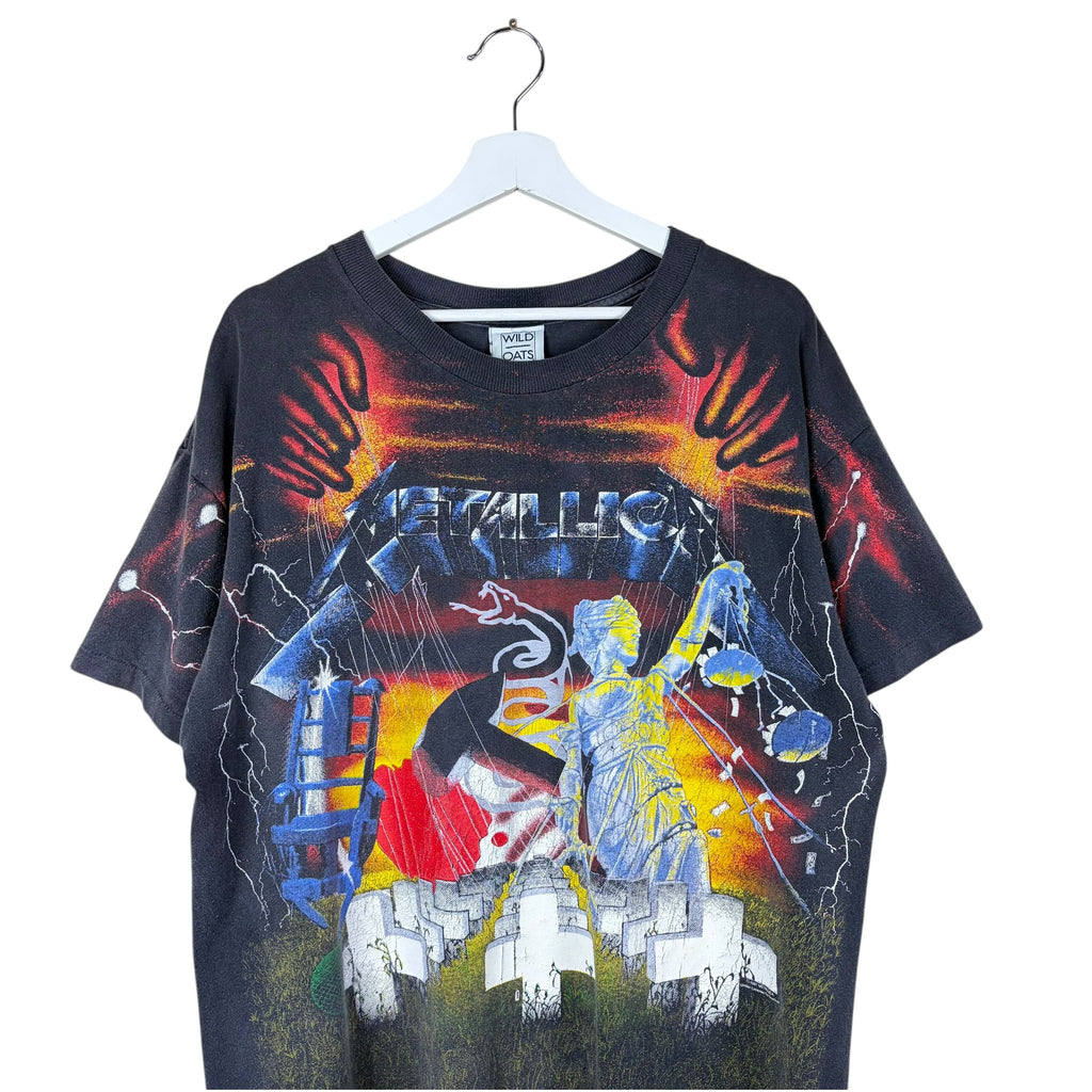 1991 Metallica Master of Puppets Album AOP Tee Black
