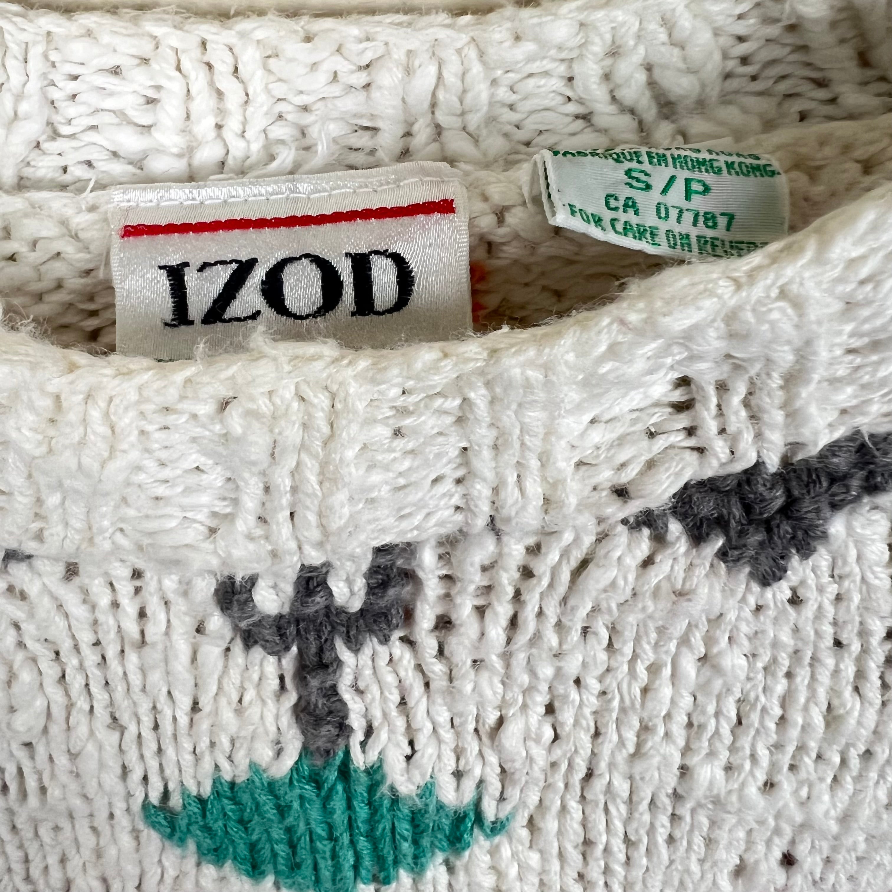 Vintage IZOD Women’s Multi Pattern Knit White