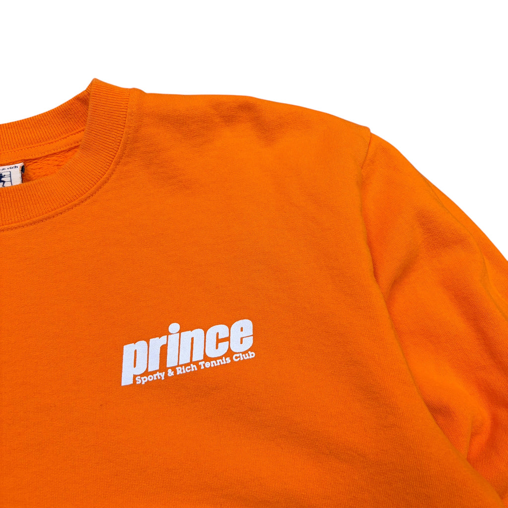 Sporty & Rich x Prince Logo Crewneck Bright Orange