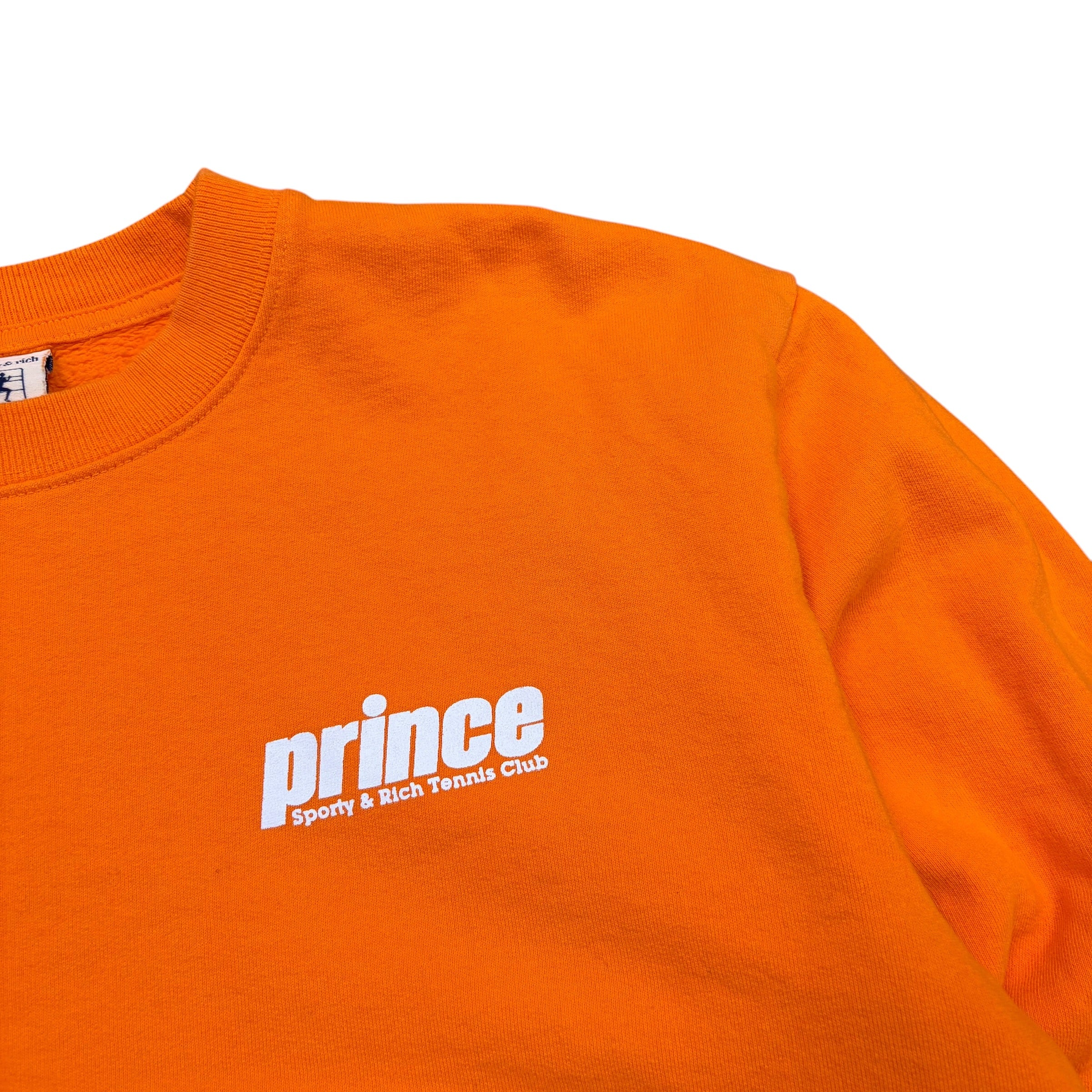 Sporty & Rich x Prince Logo Crewneck Bright Orange