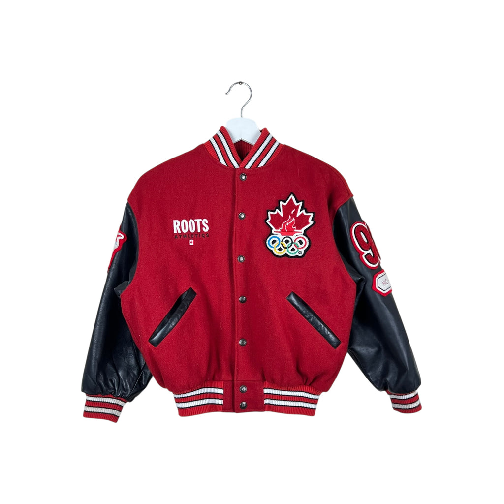Vintage Roots Athletics Kids Olympics Leather Jacket