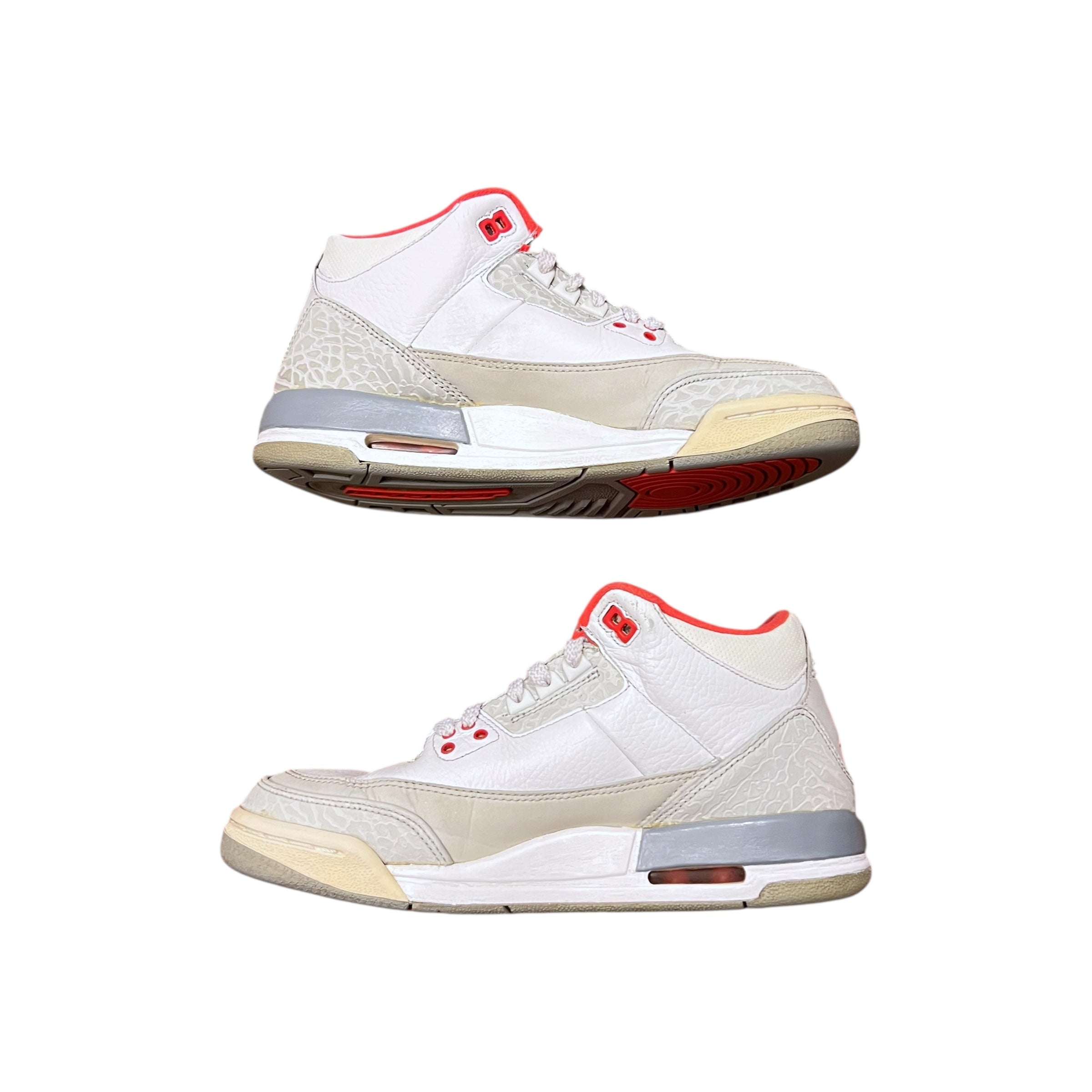 Jordan 3 Retro White Crimson Grey (GS)(2010)