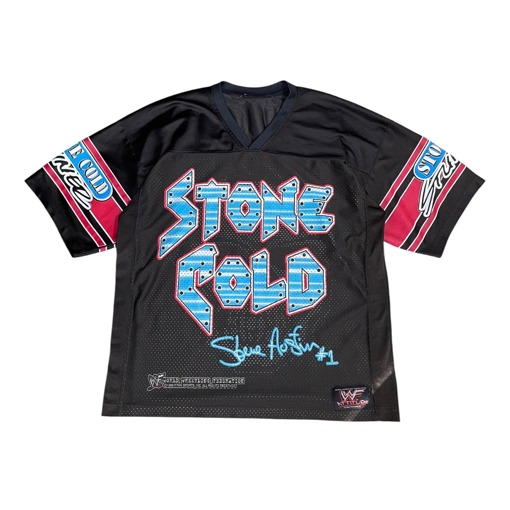 1999 Titan Sports WFF Stone Cold Steve Austin Skull Jersey
