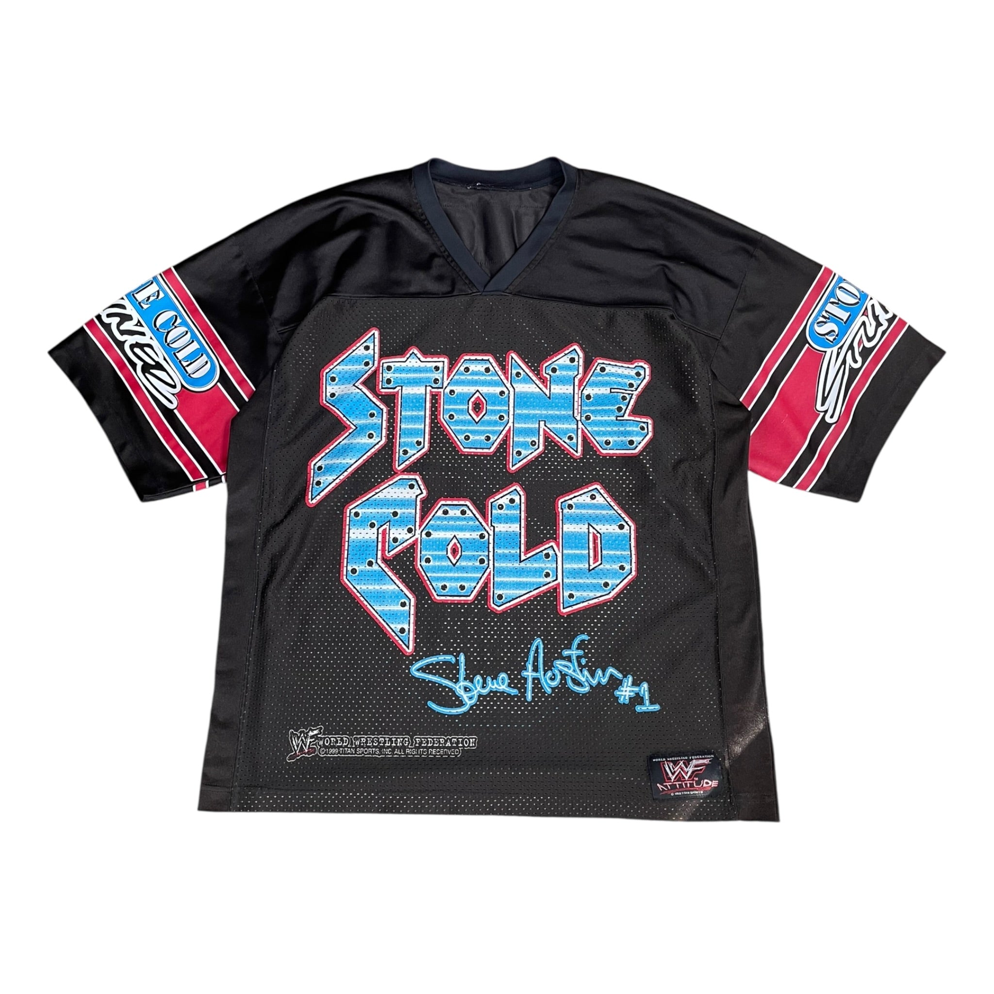 1999 Titan Sports WFF Stone Cold Steve Austin Skull Jersey