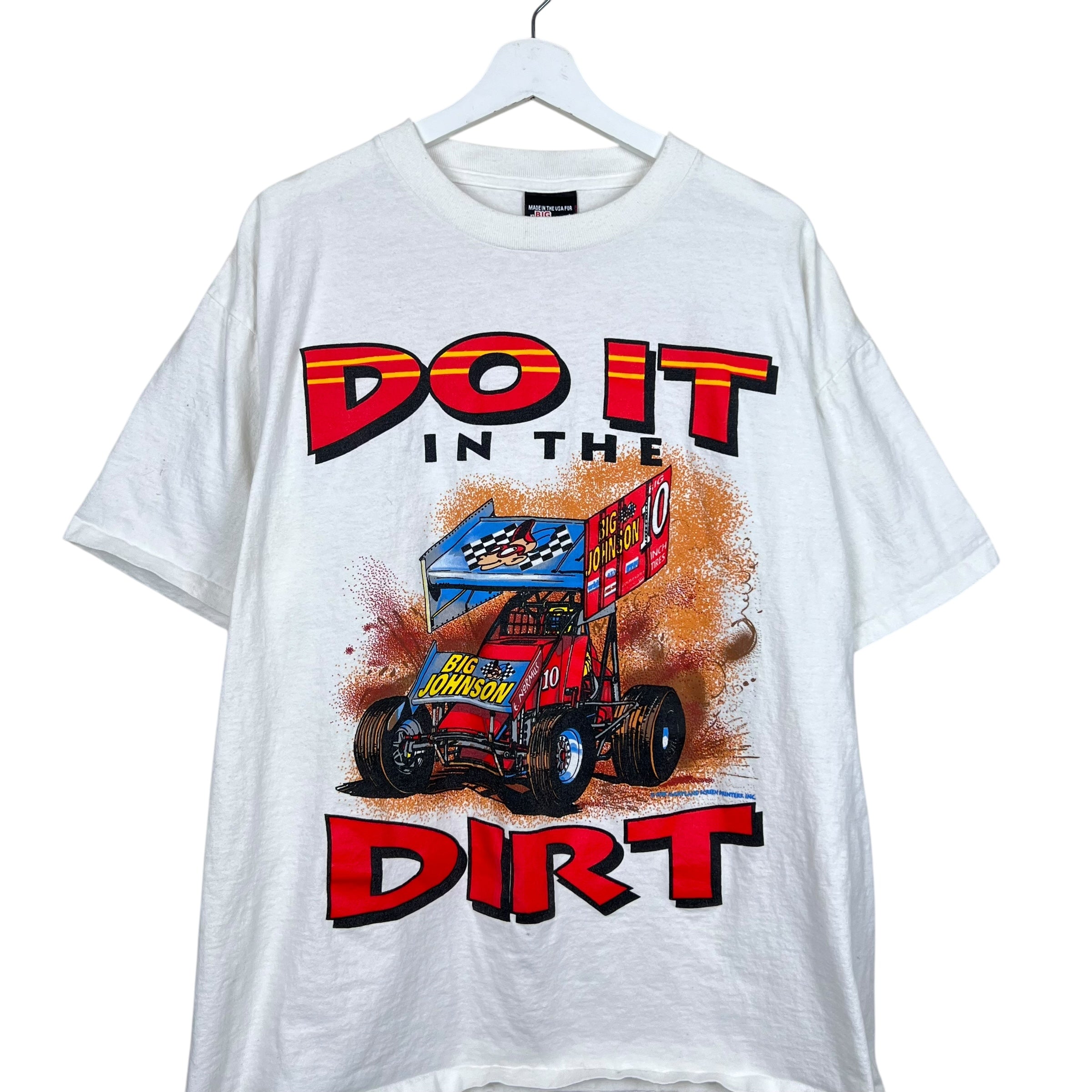 1995 Big Johnson “Do It In The Dirt” Dirt Road Racing Comedy Tee White