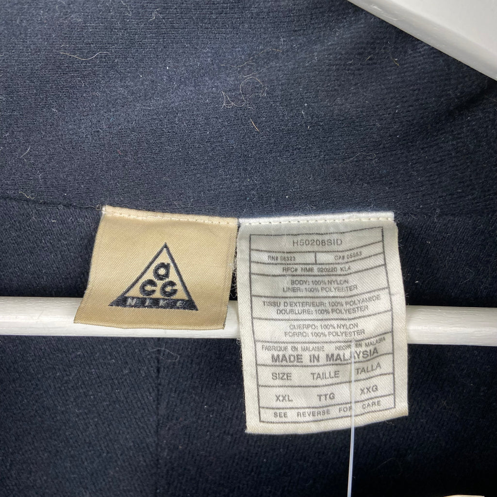 Vintage 90s Nike ACG Down Parka Jacket Navy