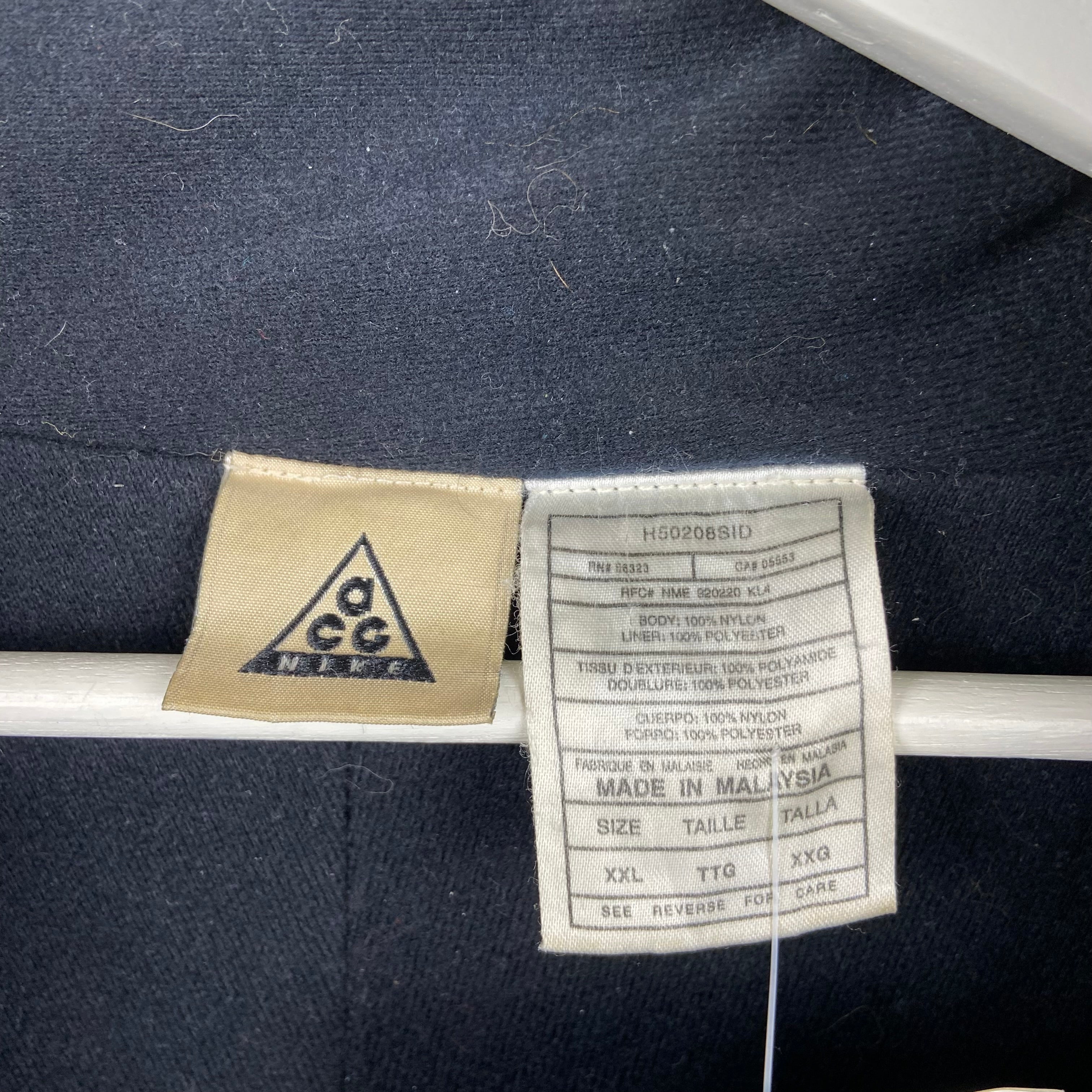 Vintage 90s Nike ACG Down Parka Jacket Navy
