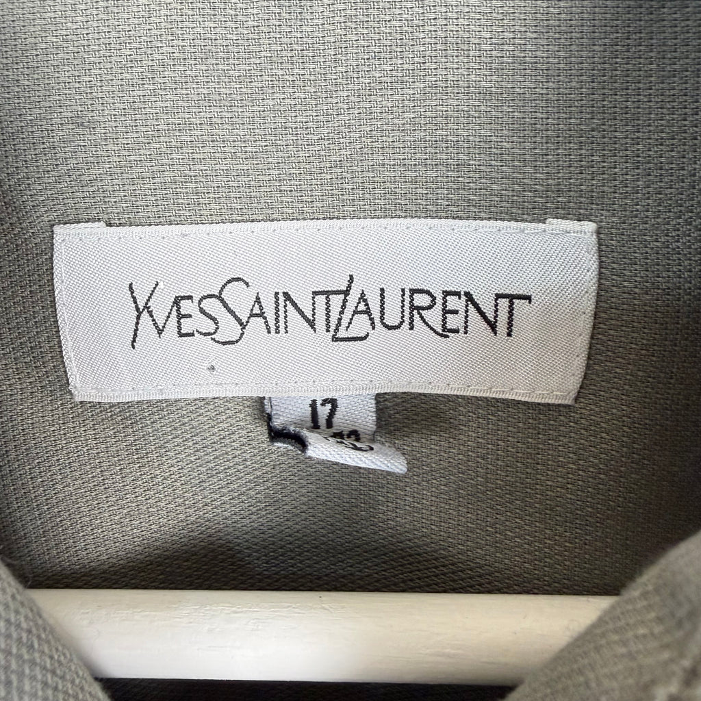 Yves Saint Laurent Single Pocket Button Up Grey