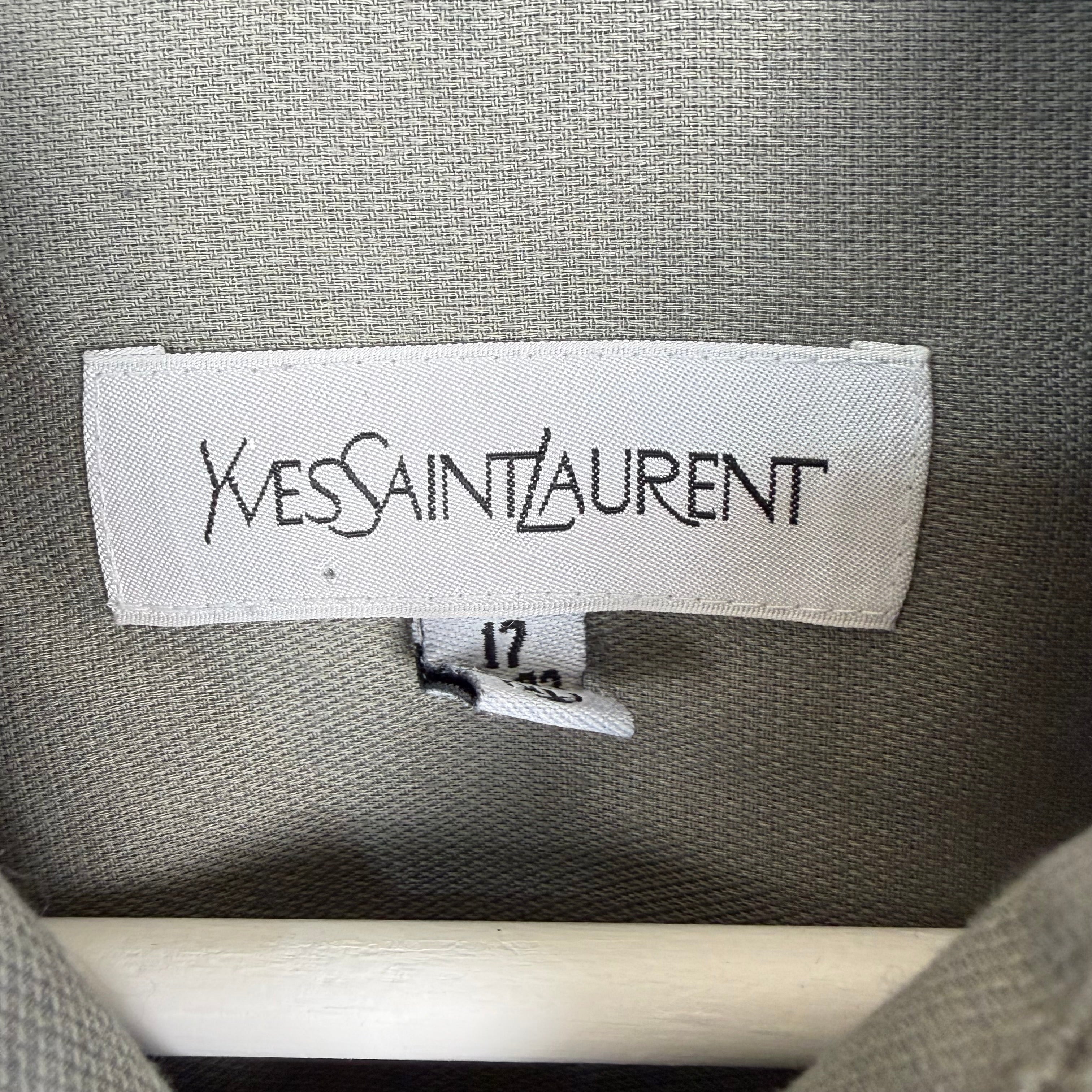 Yves Saint Laurent Single Pocket Button Up Grey