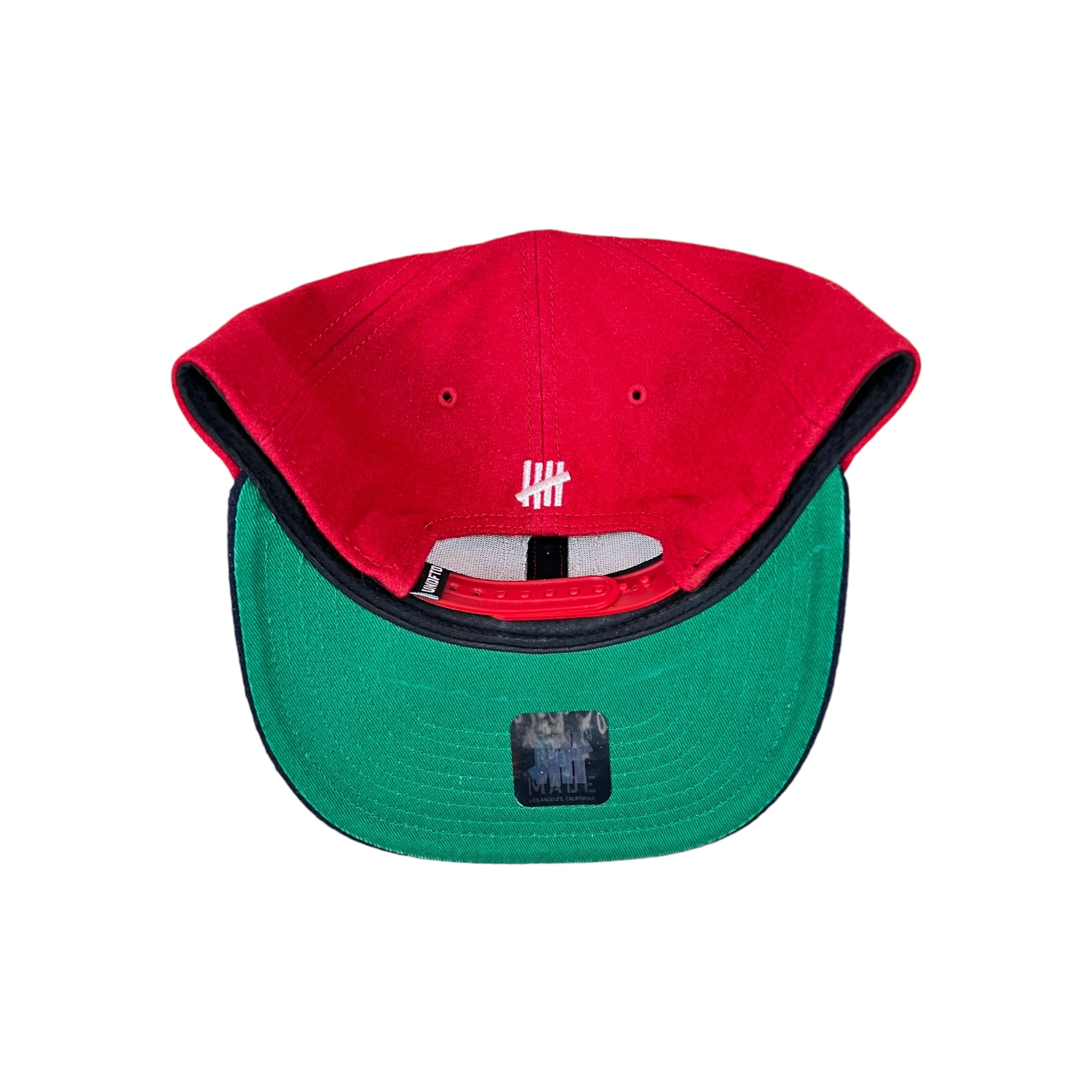 Undefeated Logo Wool SnapBack Red/Navy