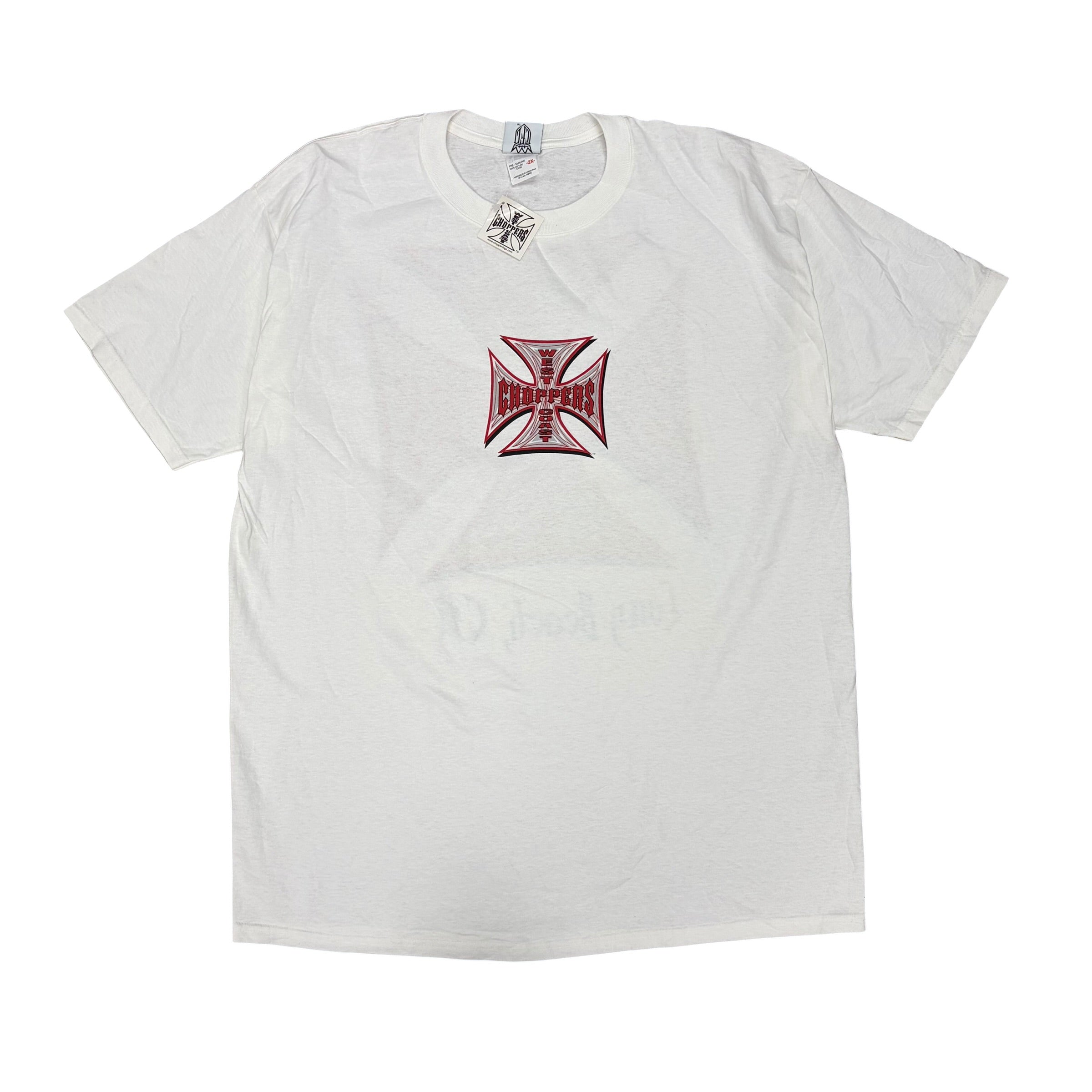 Vintage West Coast Choppers Long Beach CA Red Cross White