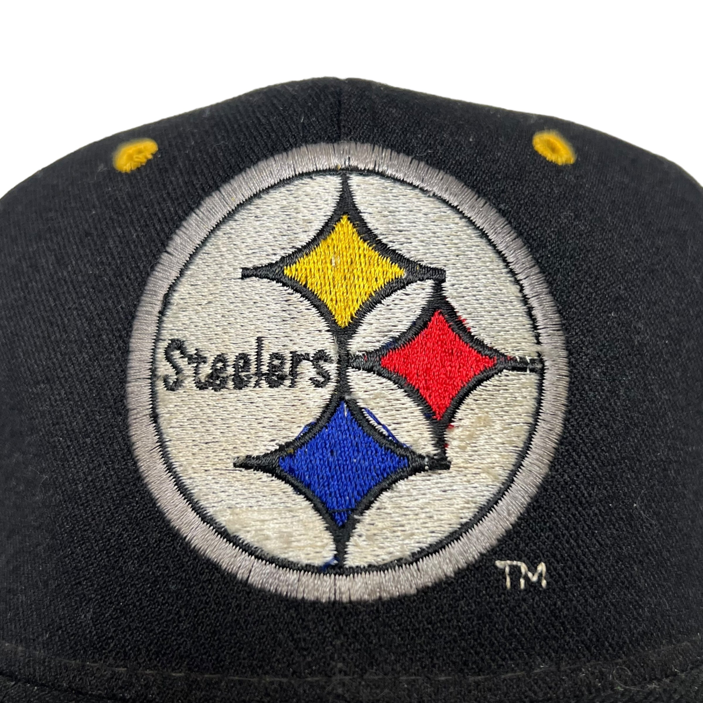 Vintage Starter Pittsburgh Steelers Logo Fitted Hat Black