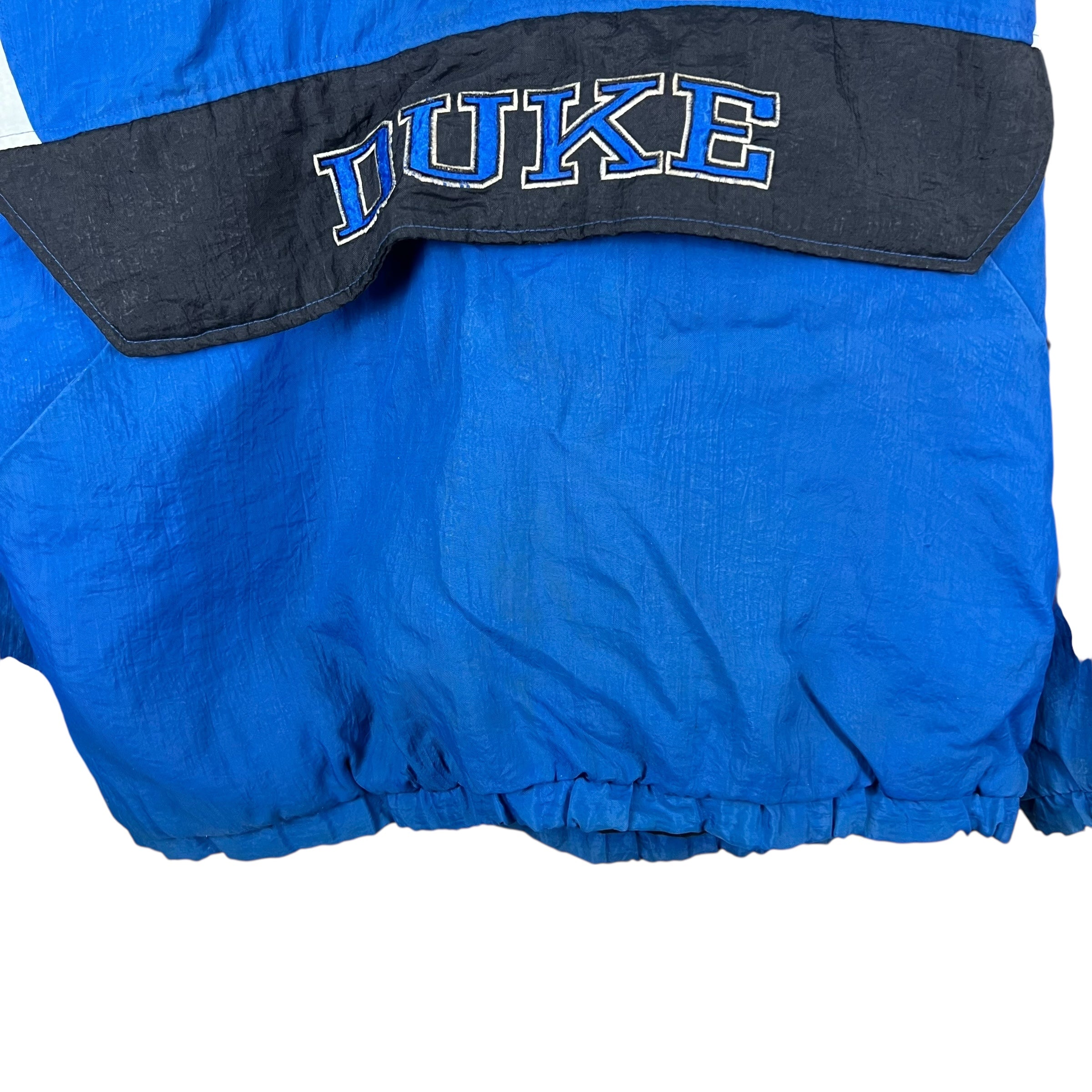 Vintage Duke Blue Devils Kangaroo Pouch Puffer Jacket Blue