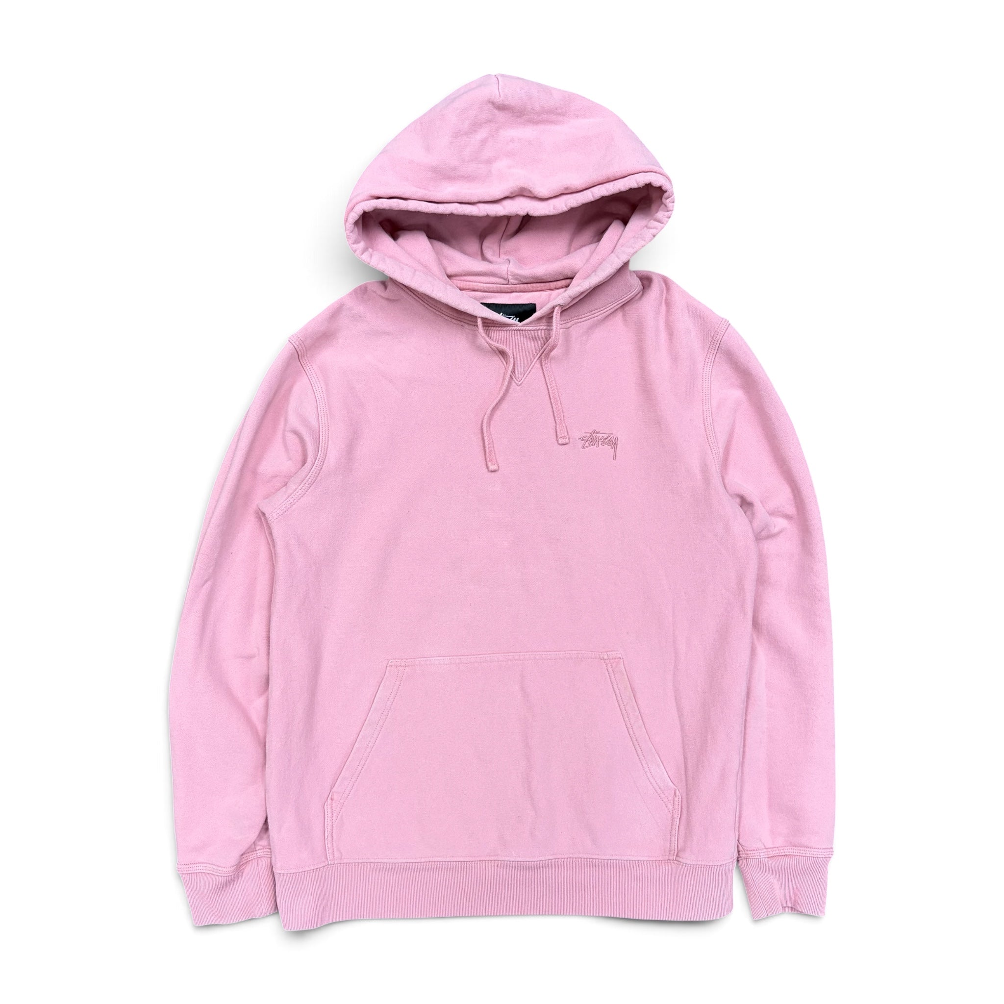 Stussy Embroidered Logo Hoodie Pink