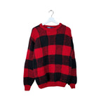 Vintage Polo By Ralph Lauren Buffalo Check Knit Black/Red