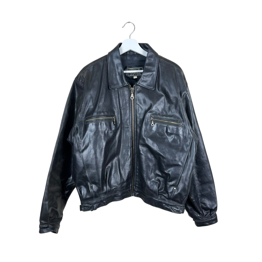 Vintage Hide Tech Leather Jacket Black