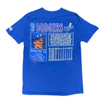 1992 Nutmeg MLB Los Angeles Dodgers Eric Davis Player Stat Tee Royal Blue