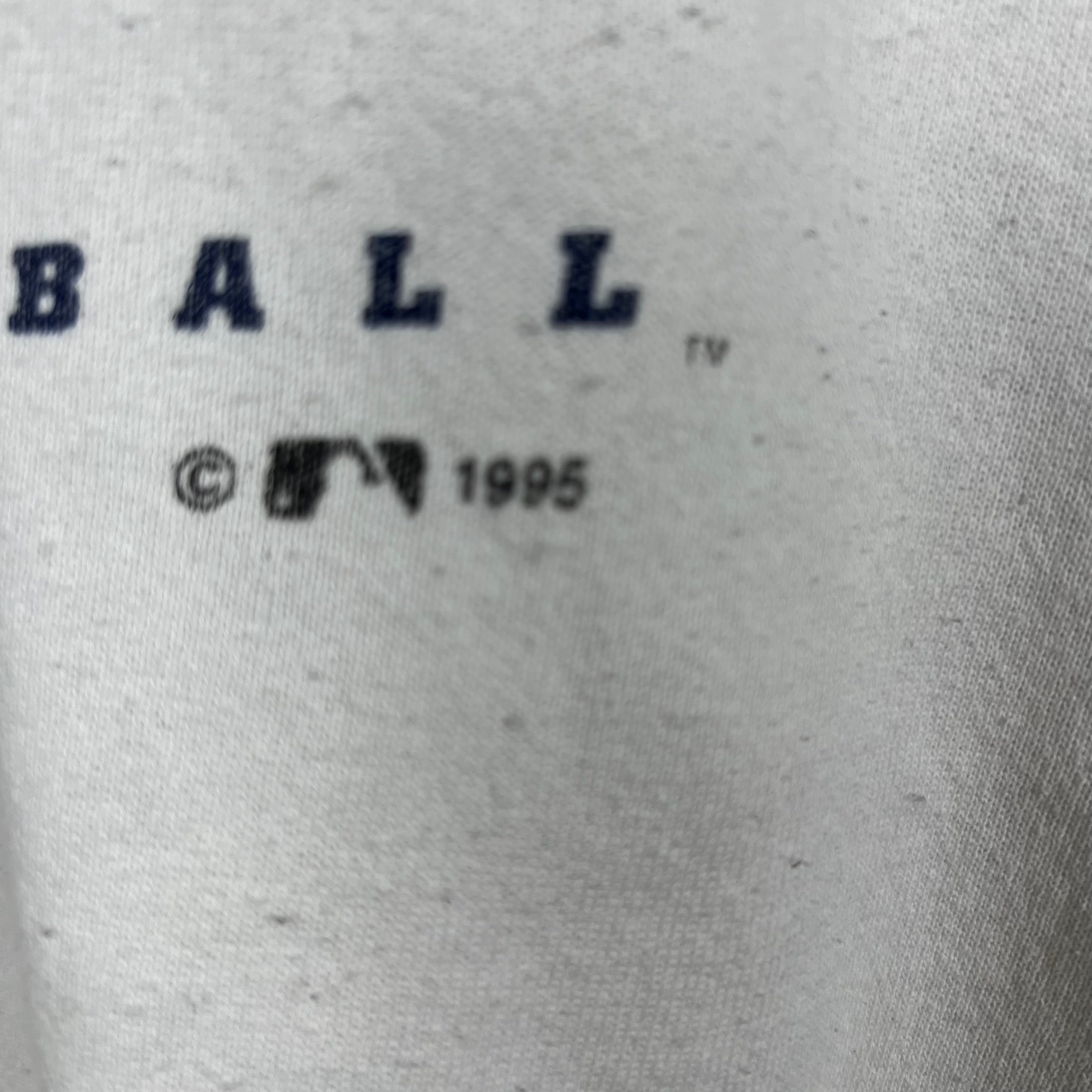 1995 MLB World Series Atlanta Braves vs Cleveland Indians Arch Logo Crewneck White