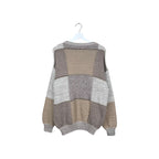 Vintage Tosani Block Patterned Knit Cream