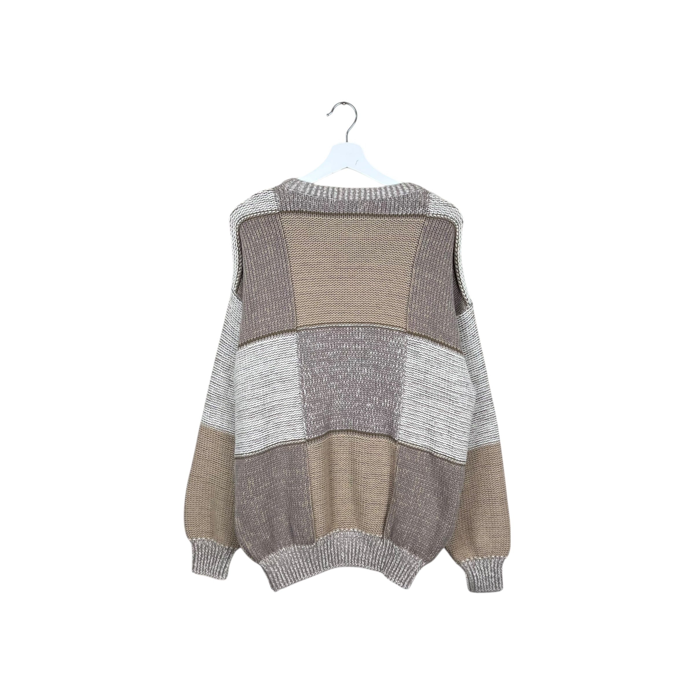 Vintage Tosani Block Patterned Knit Cream