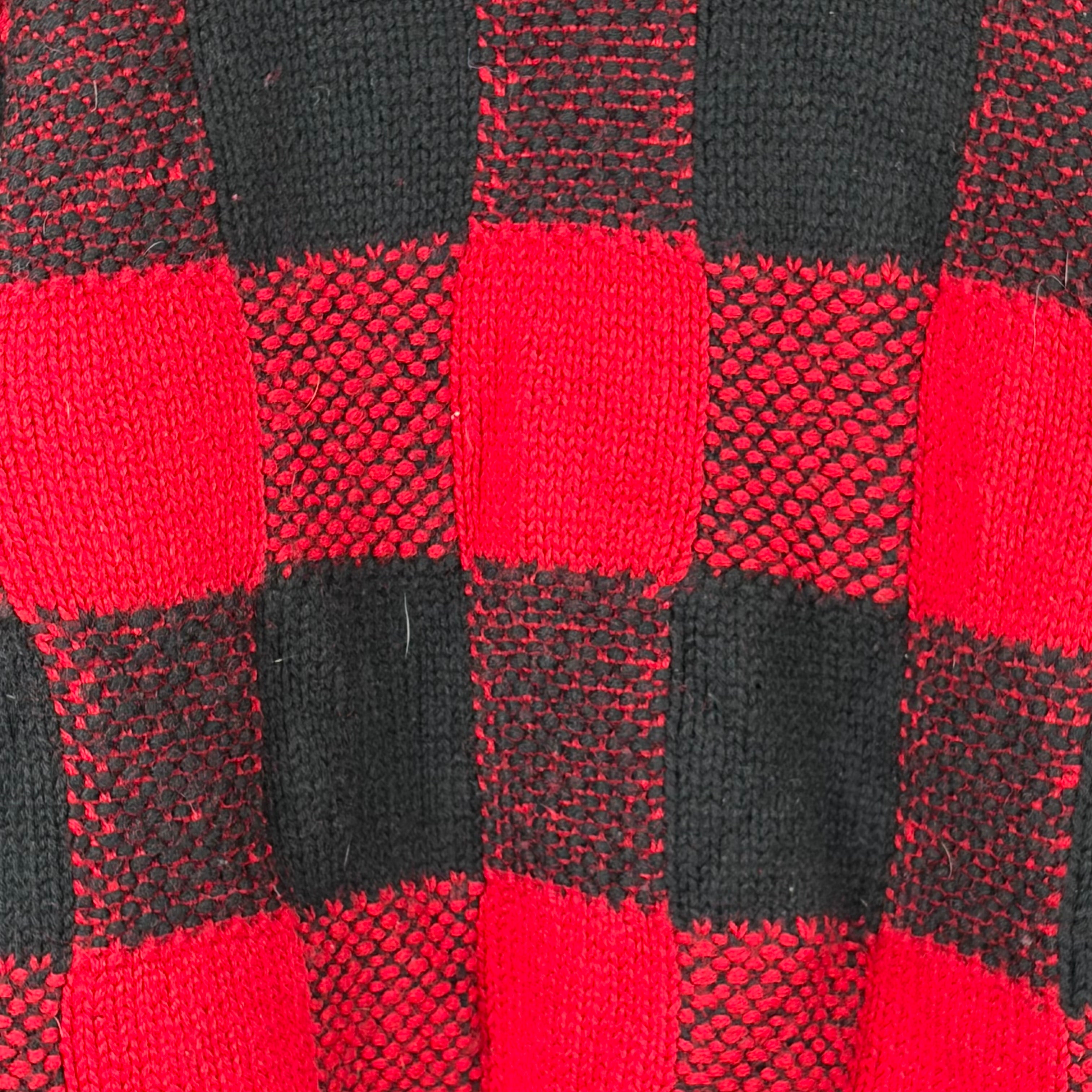 Vintage Polo By Ralph Lauren Buffalo Check Knit Black/Red