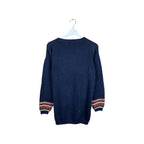 Vintage Franco Valeri Women’s Embellished Pattern Knit Navy