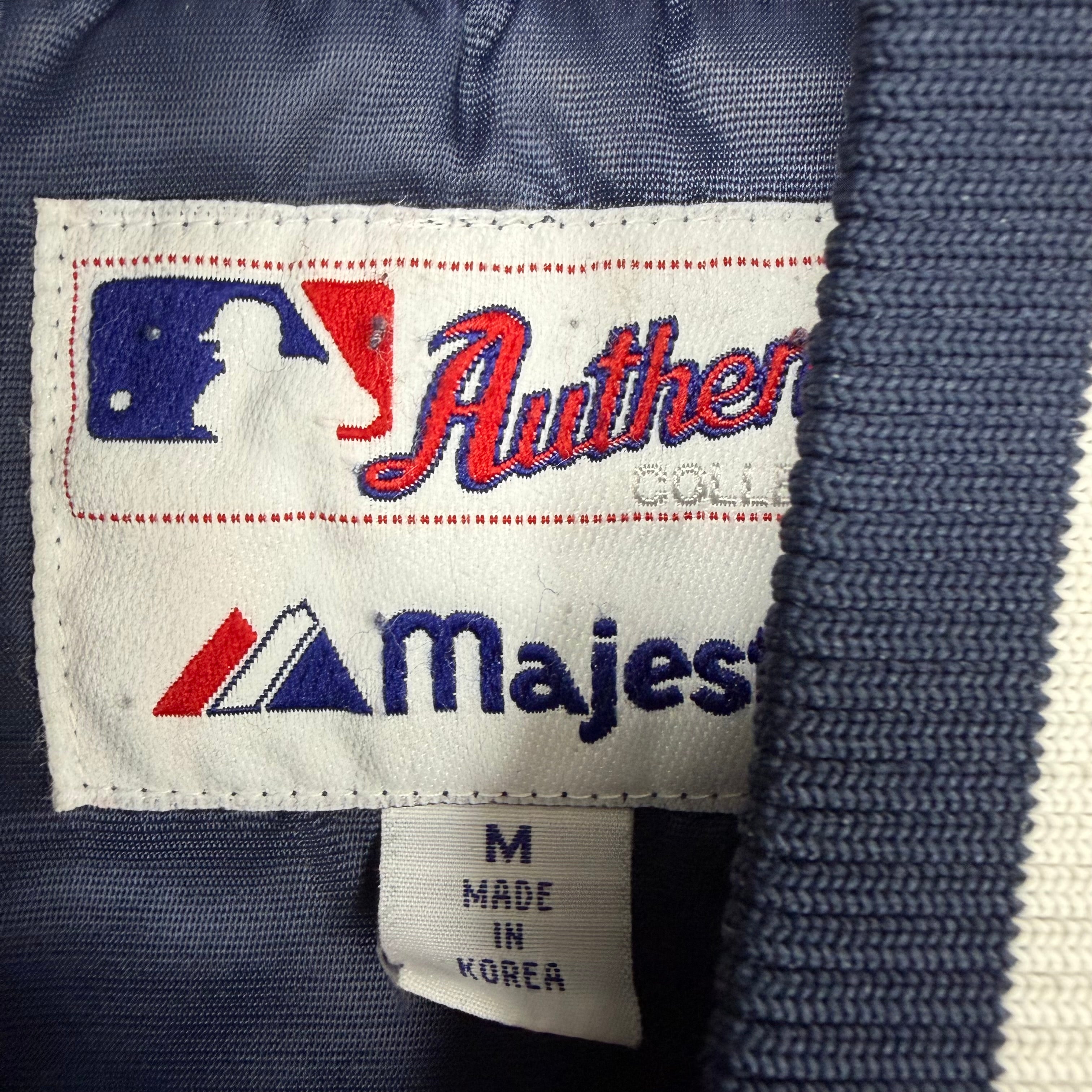 Vintage Majestic MLB New York Yankees Embroidered Satin Bomber Jacket