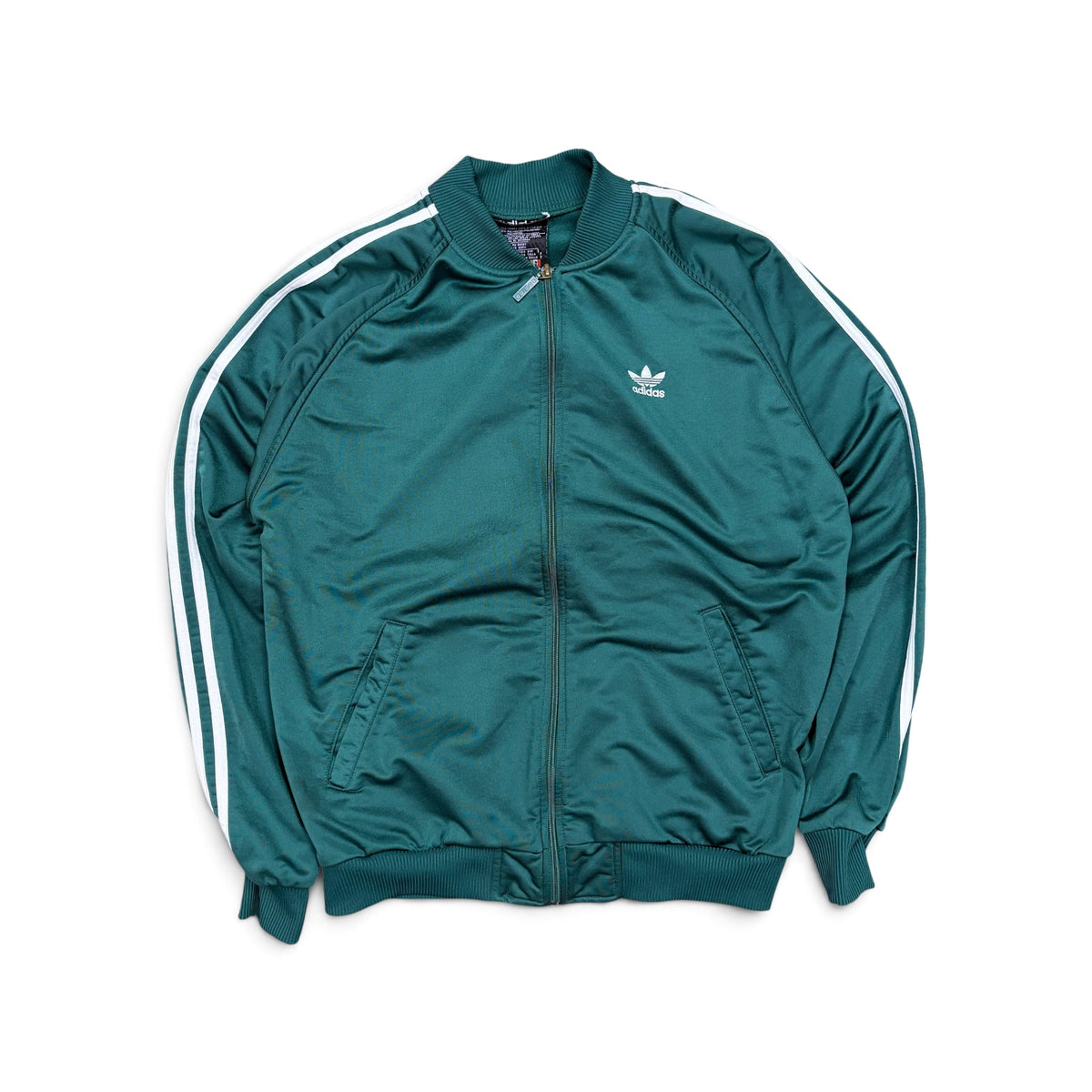 Vintage Adidas Striped Track Jacket Bright Green