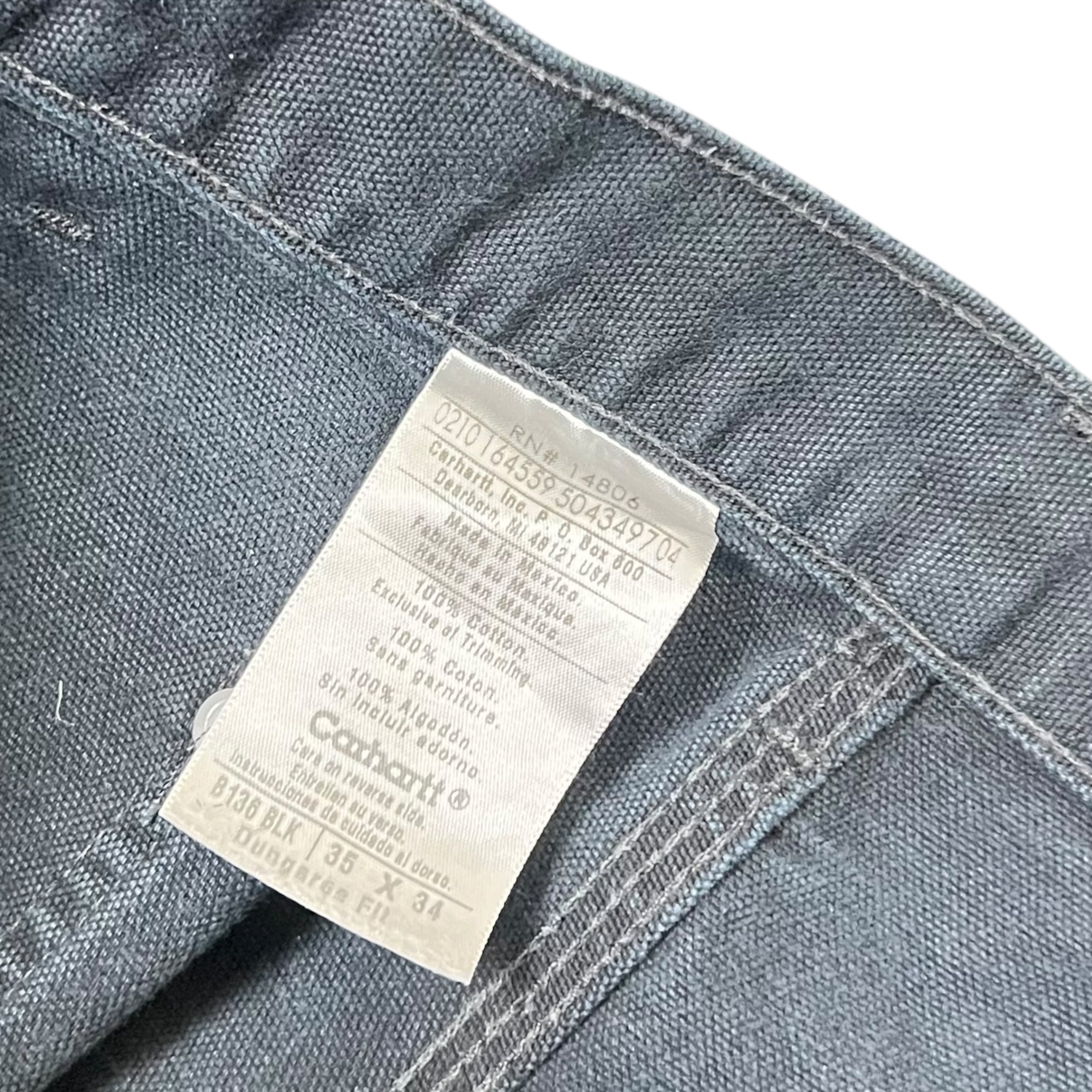 Vintage Carhartt Dungaree Fit Carpenter Double Knee Pants Black